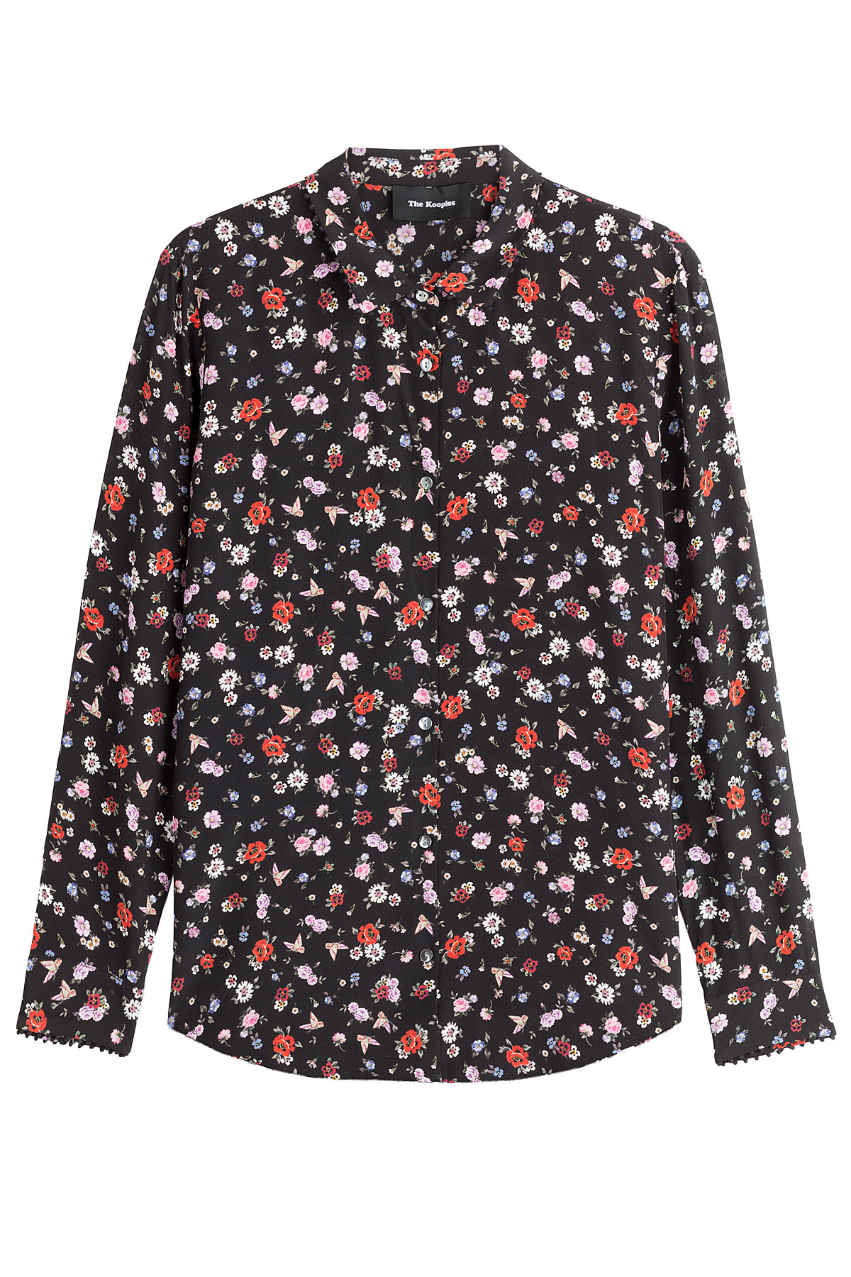 The kooples Printed Silk Blouse - Multicolor in Black | Lyst