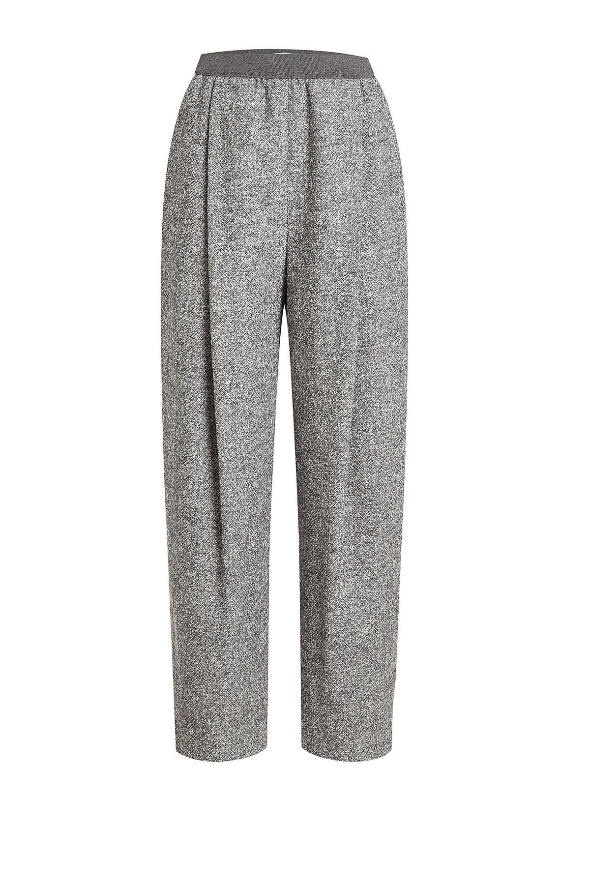 Lyst - Agnona Pants With Alpaca, Wool And Cashmere in Gray