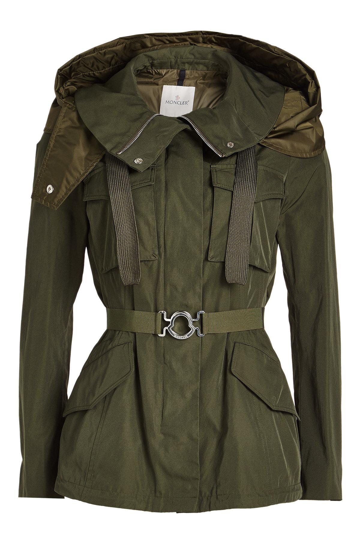 Moncler Cargo Jacket With Hood in Green - Lyst