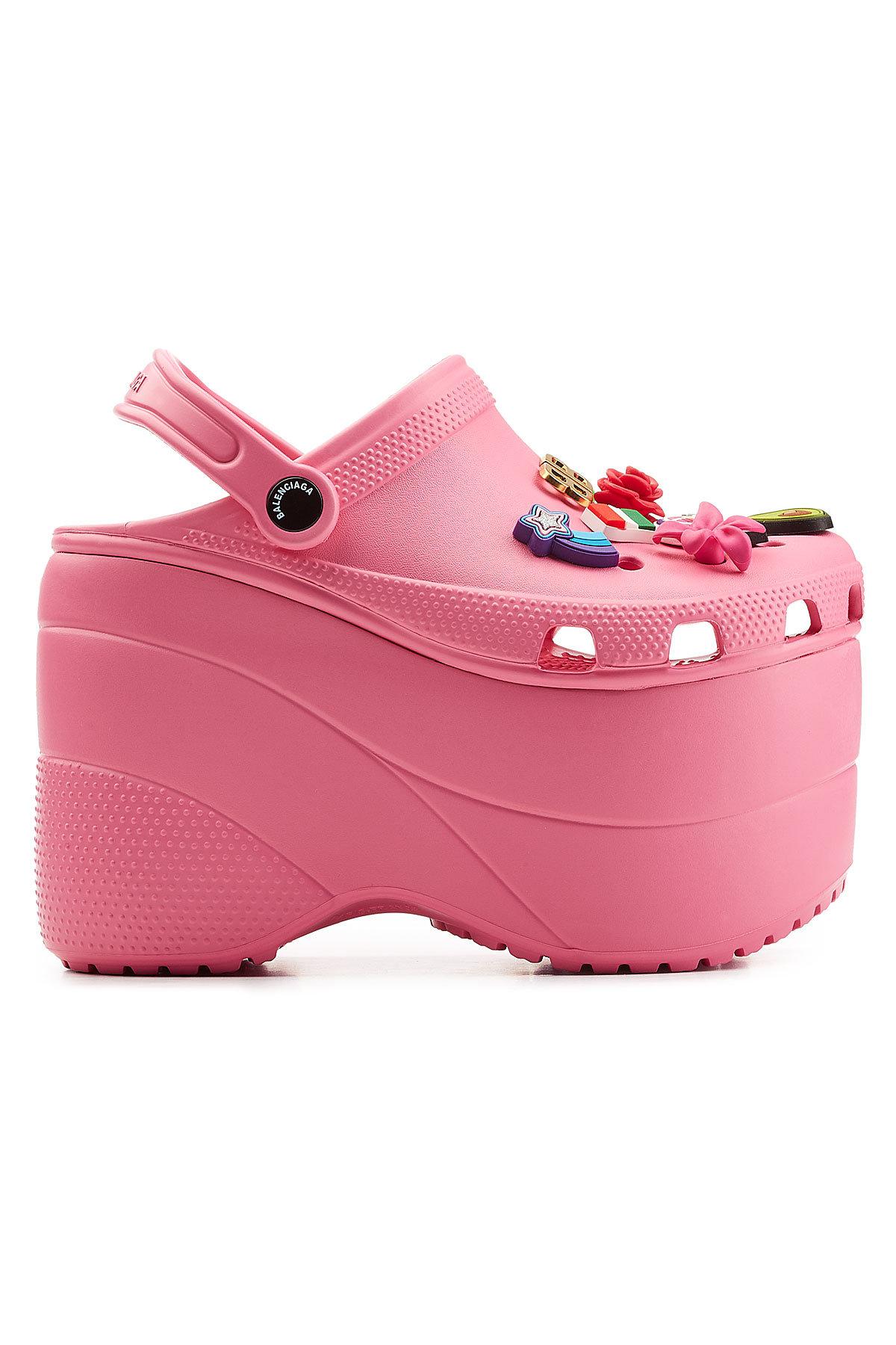 Rose Lyst Forme Crocs En Plate Balenciaga À Coloris Xbeowrdc We9DIHYE2b