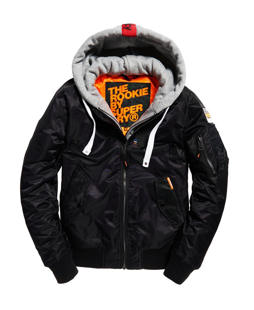 Lyst - Superdry Real Rookie Flight Bomber Jacket in Black for Men