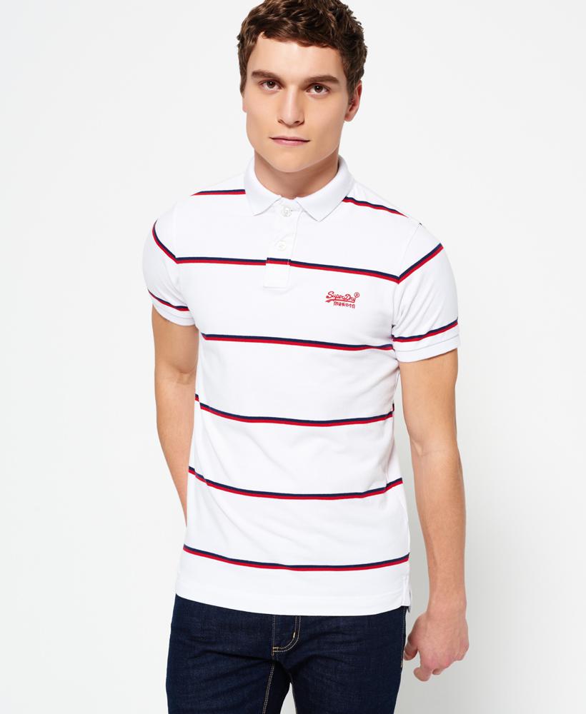 Lyst - Superdry Echo Beach Stripe Polo Shirt in White for Men