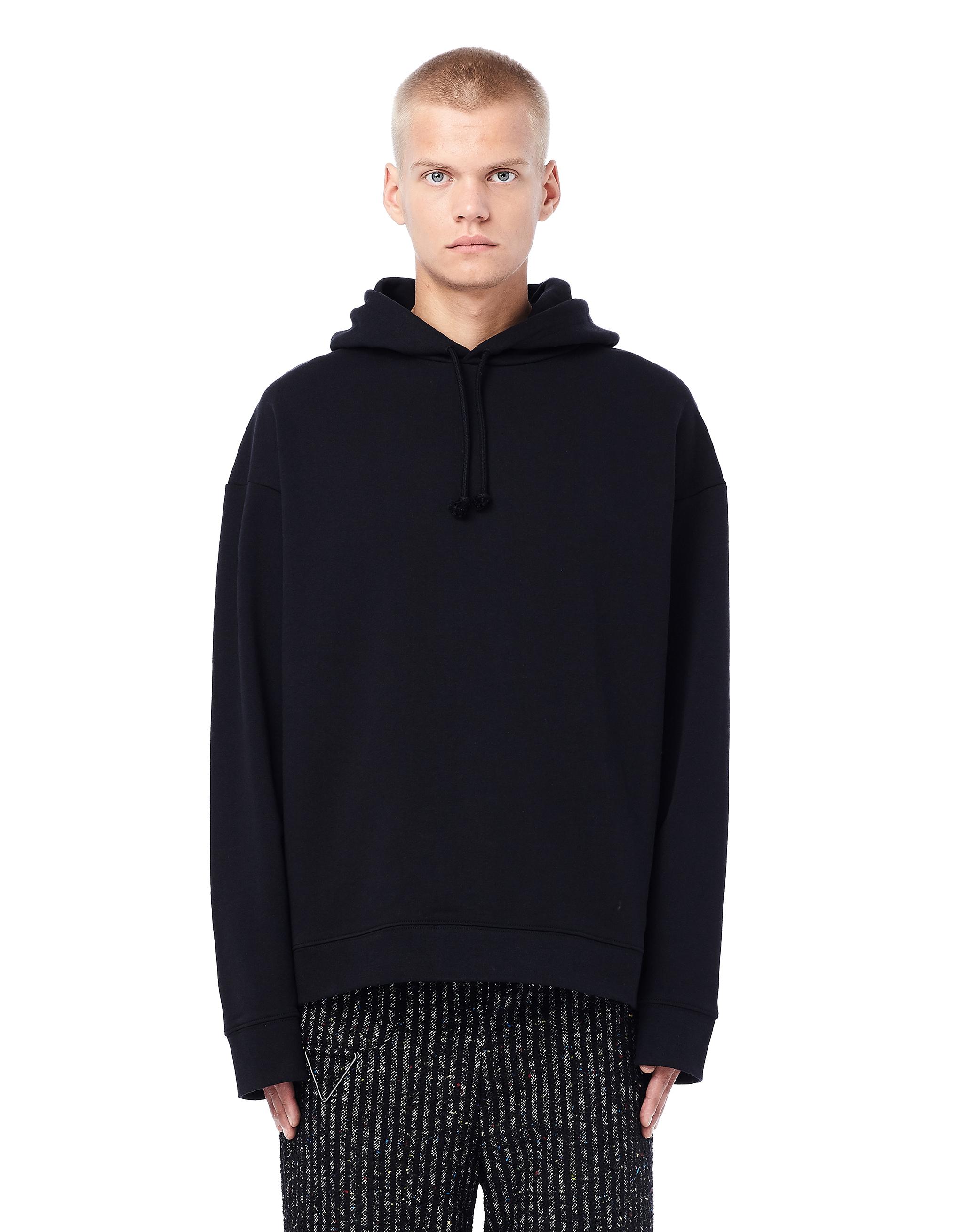 Lyst - Raf Simons Oversized Loopback Jersey-cotton Printed Hoodie in ...