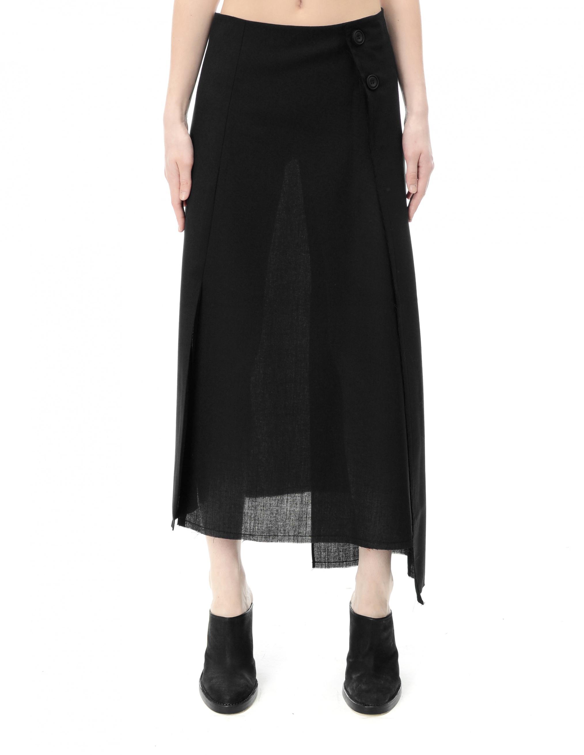 womens black wool skirt