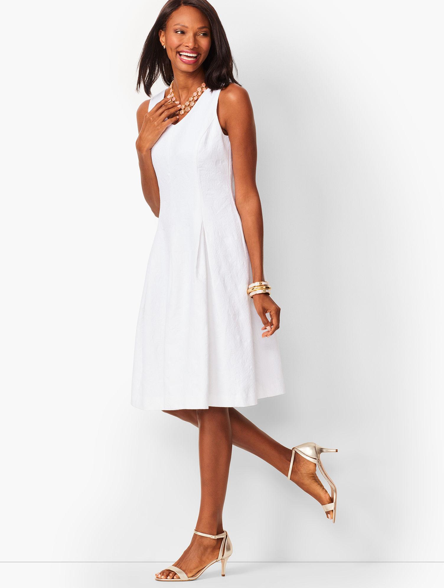 talbots white dress