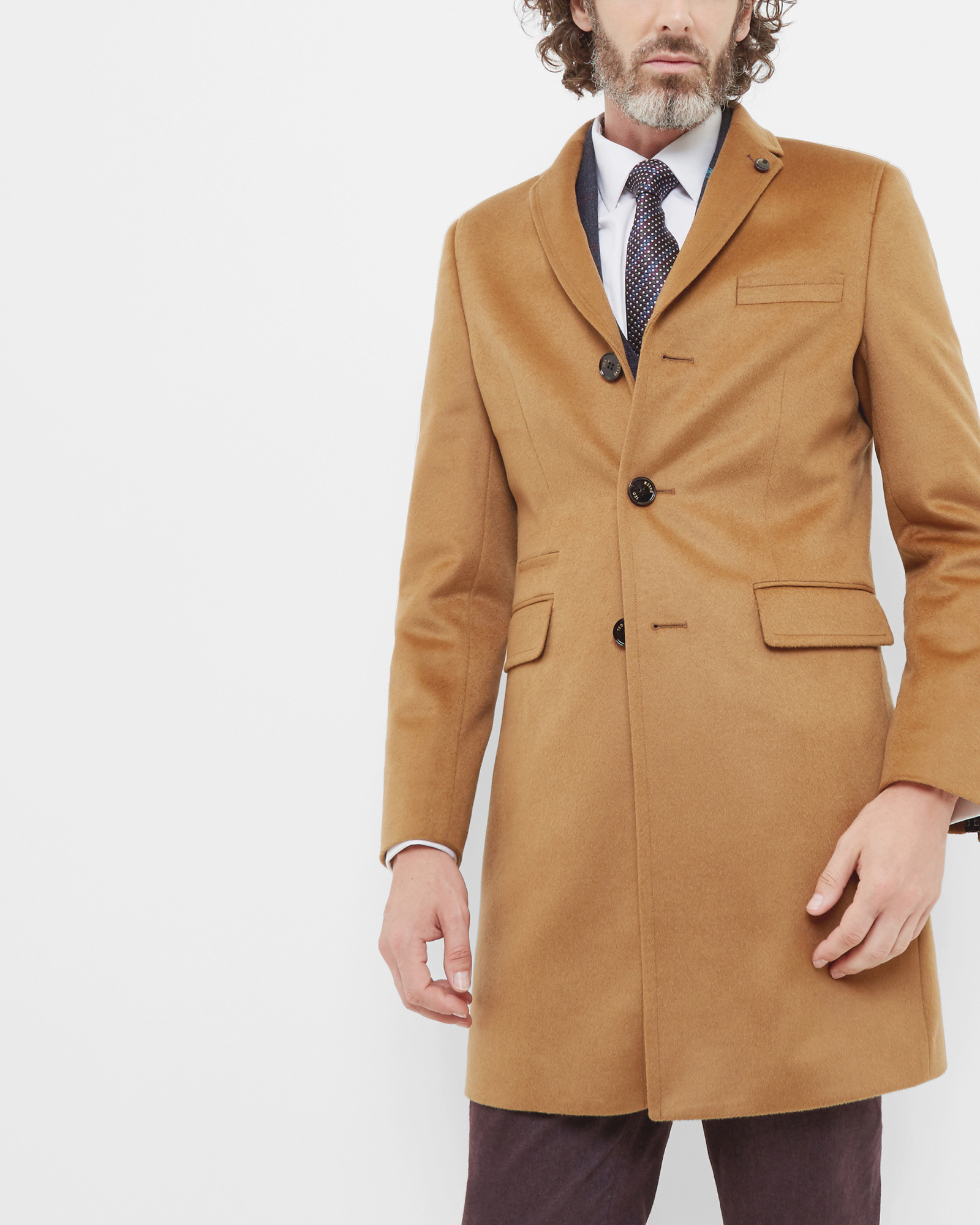 Lyst Ted Baker Three Button Overcoat for Men