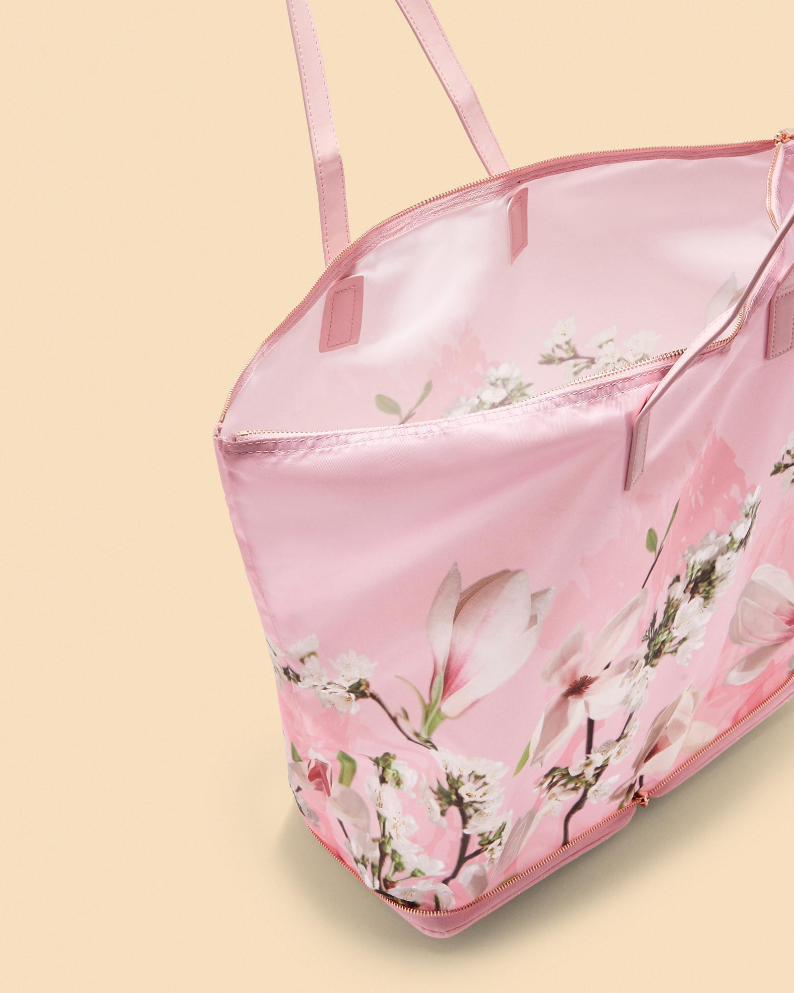 NEW Ted Baker Fantasia Foldaway Shopper Tote In Light Pink 