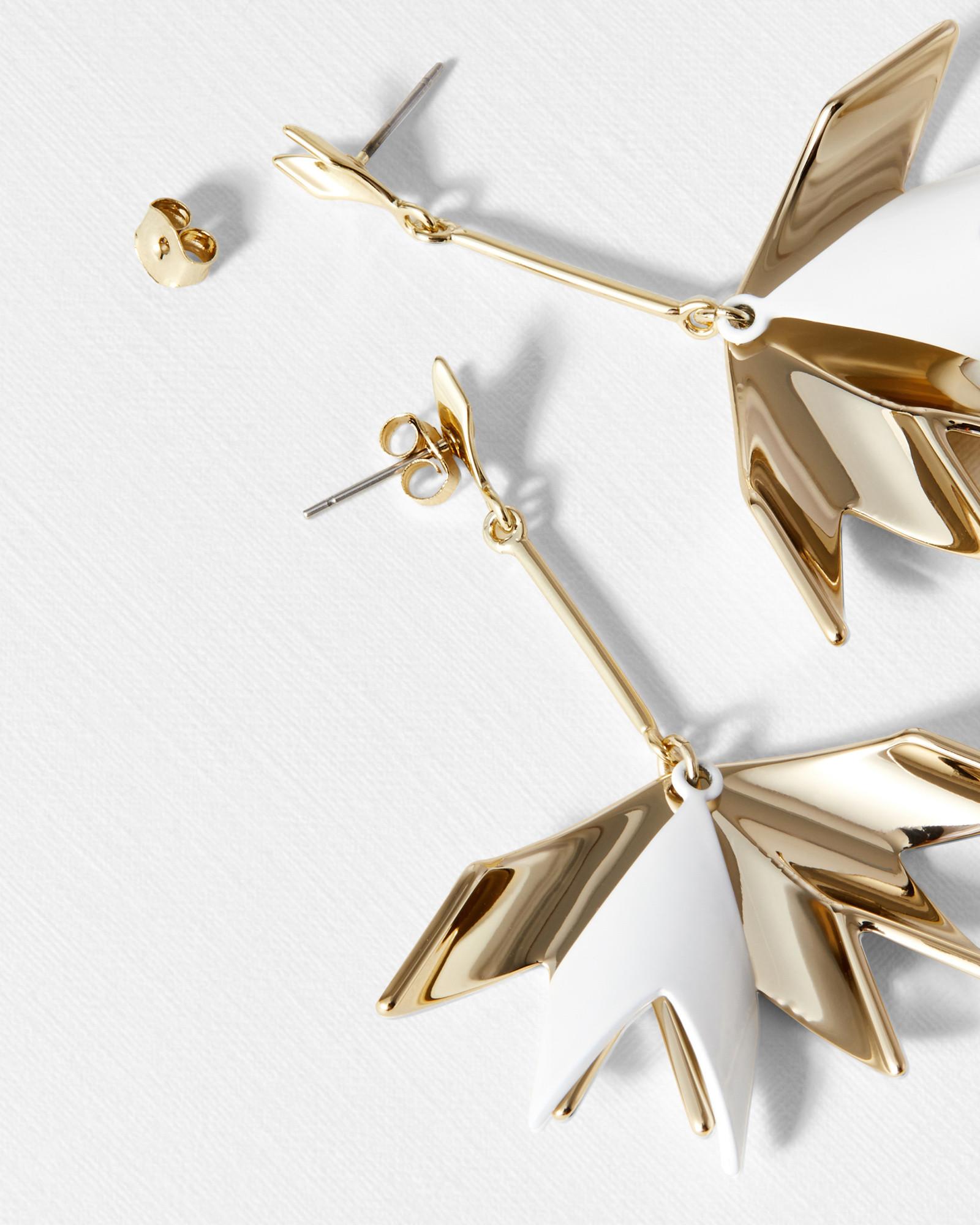 Lyst Ted Baker Origami Drop Earrings in White