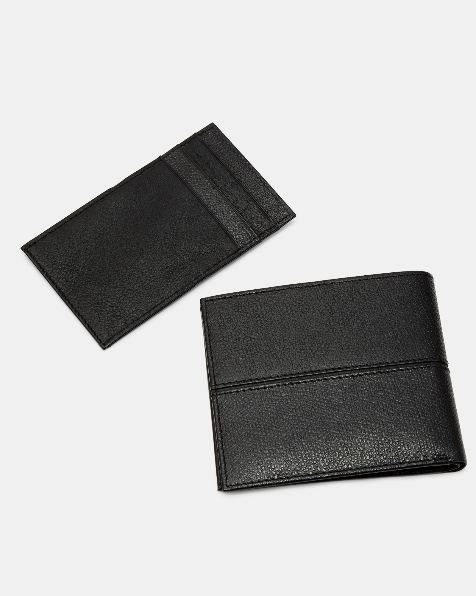Ted Baker Leather Wallet And Card Holder Gift Set in Black for Men - Lyst