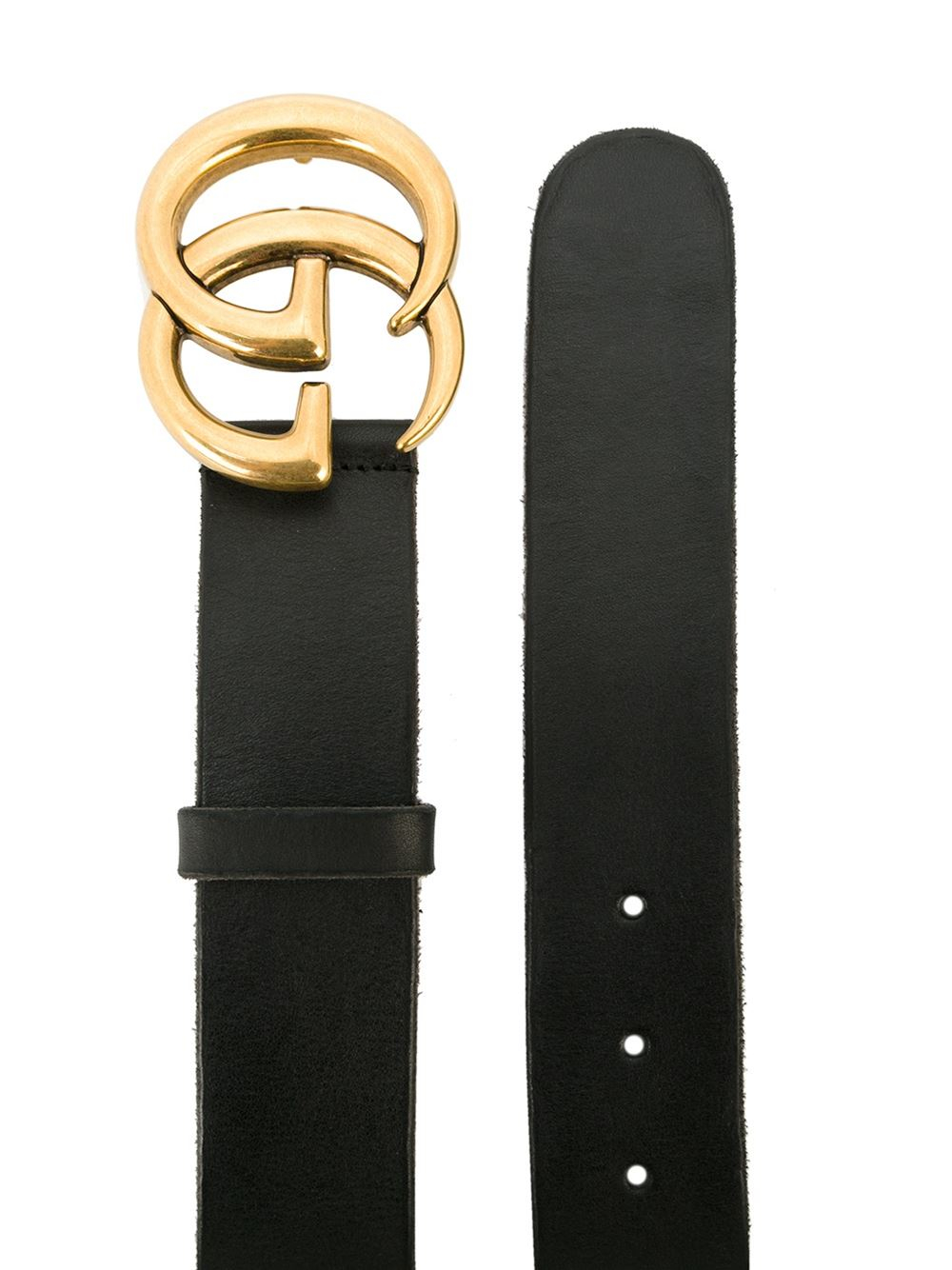 Lyst - Gucci - &#39;double G&#39; Belt - Women - Calf Leather - 90 in Black