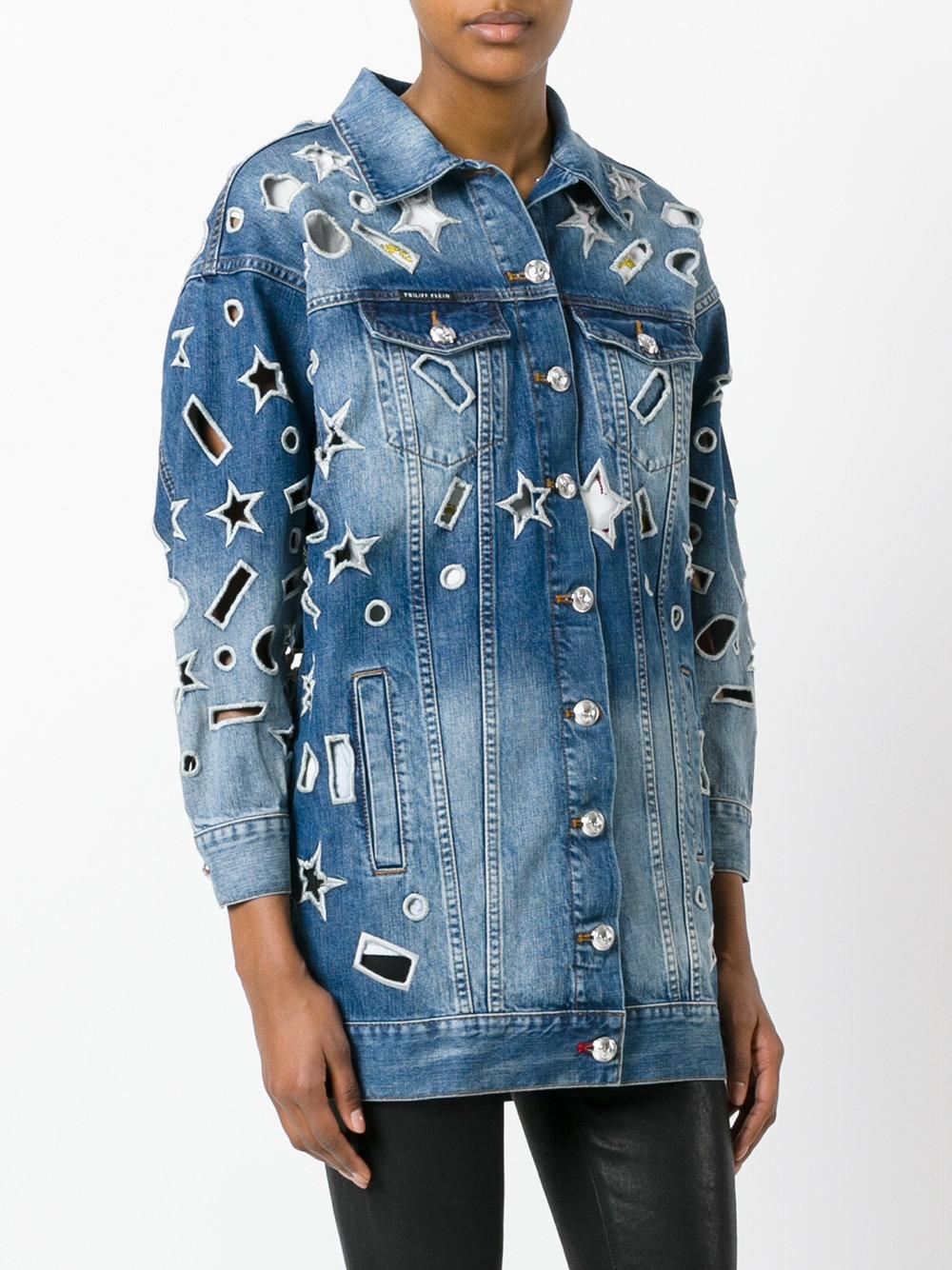 Philipp plein barkley Denim Jacket in Blue  Lyst