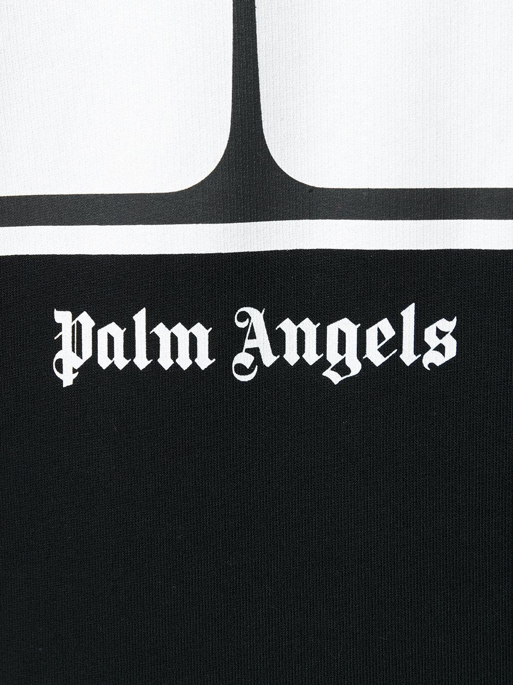 Lyst - Palm Angels Logo Print Crewneck Sweatshirt in Black for Men