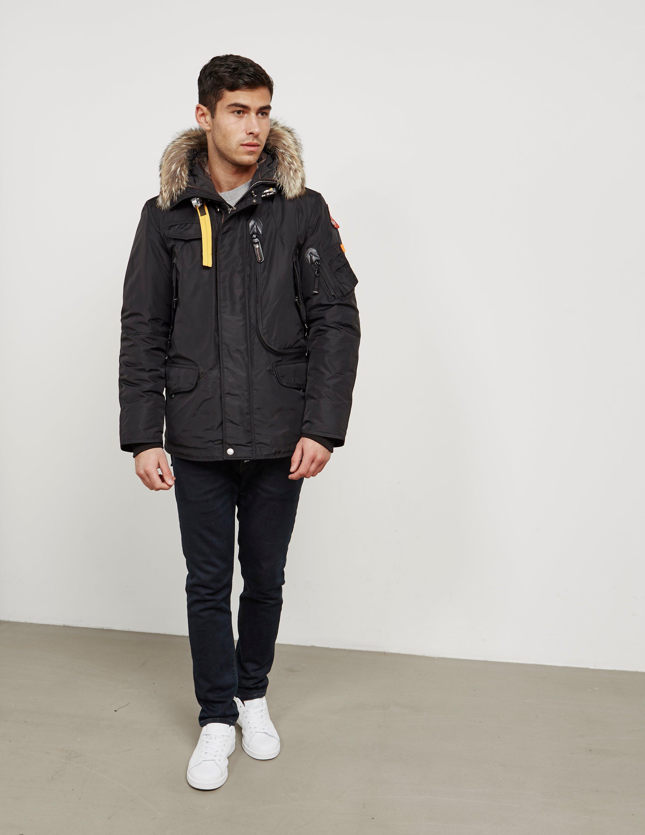 parajumpers jacket right hand in black parajumpers jacket right hand in black