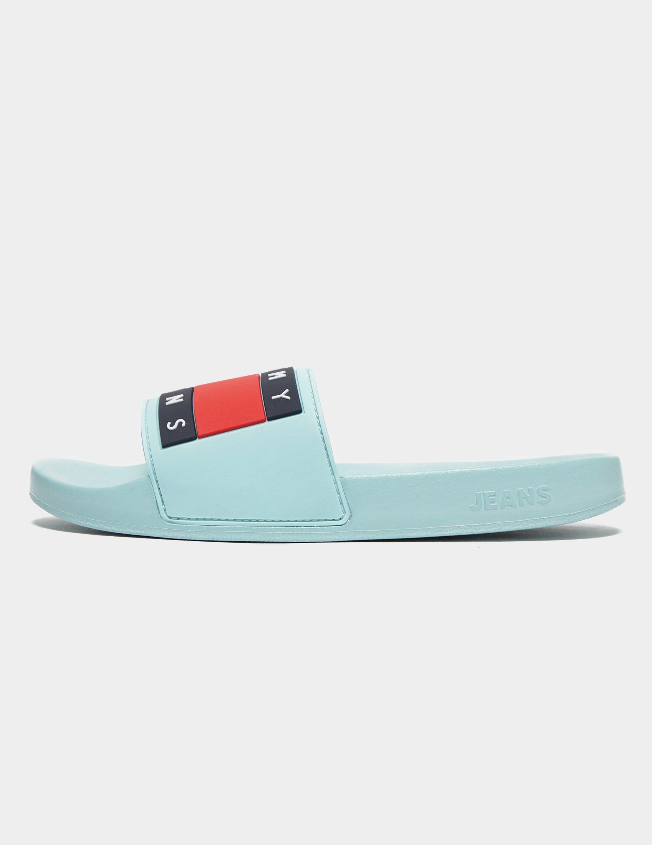 Tommy Hilfiger Flag Slides Women's Blue in Blue - Lyst