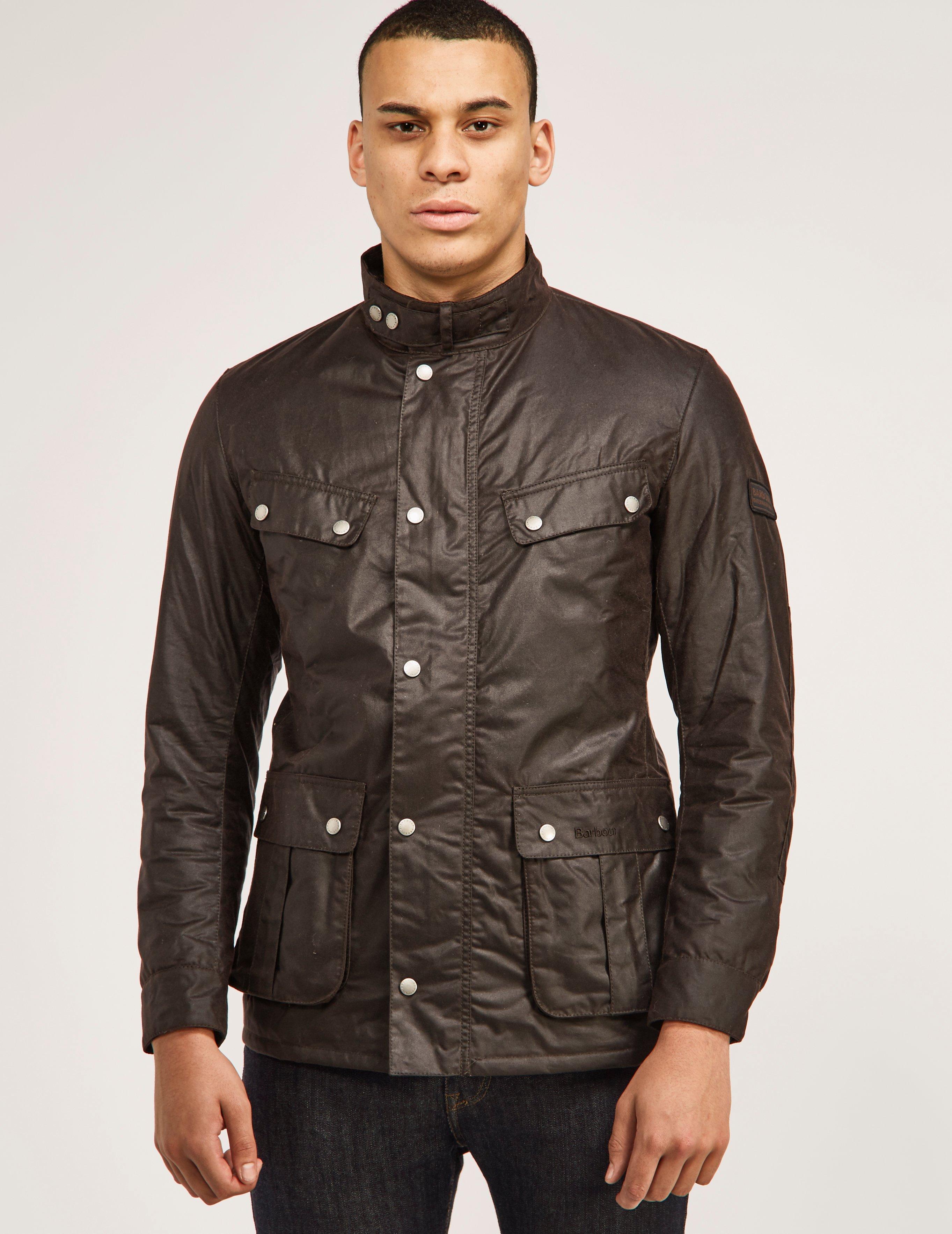 Lyst - Barbour Mens International Duke Wax Padded Jacket ...