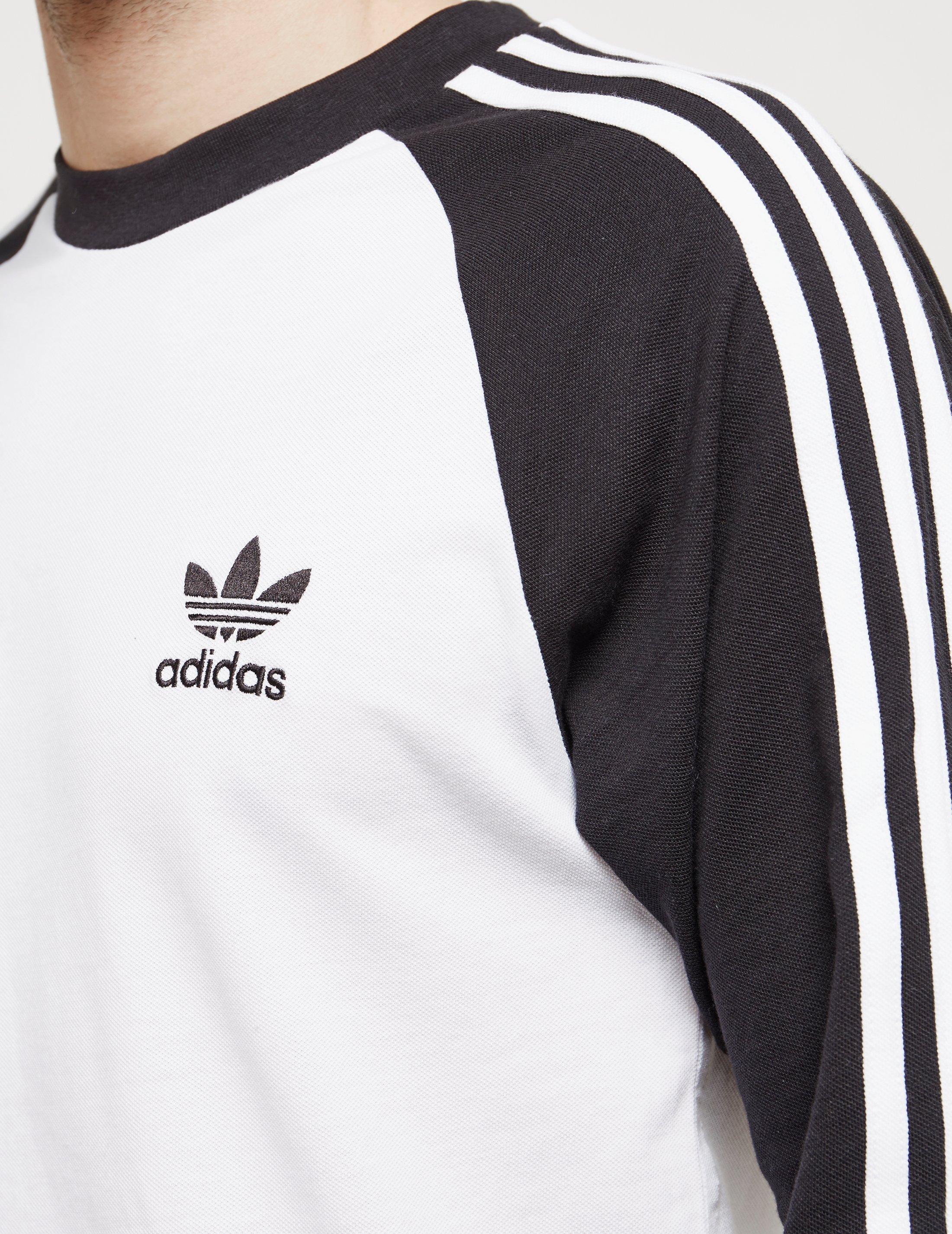 adidas black and white long sleeve top