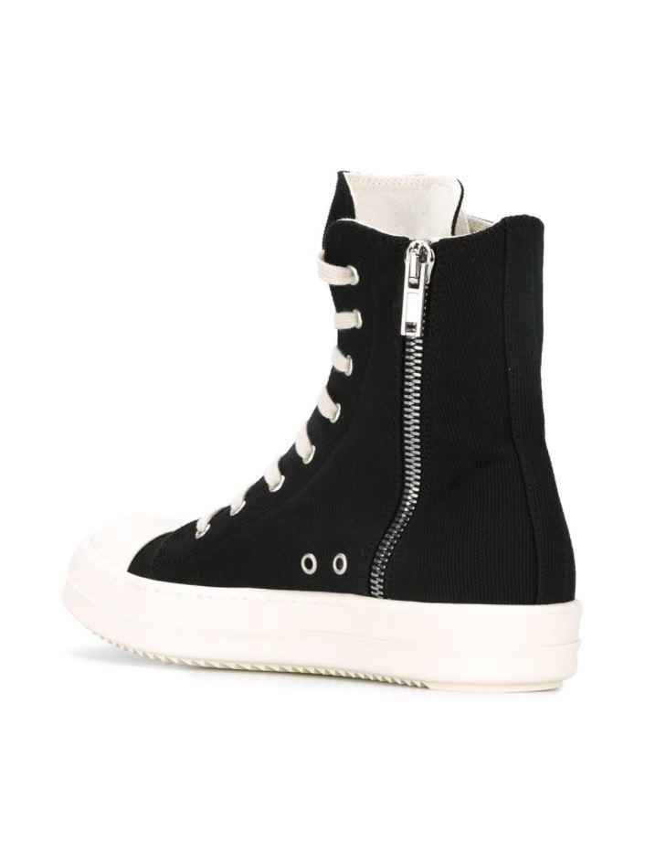 rick owens drkshdw lace up low top sneakers black