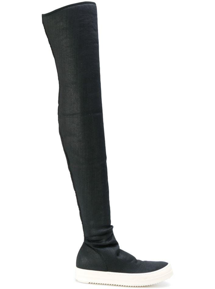 rick owens thigh high sneaker boots