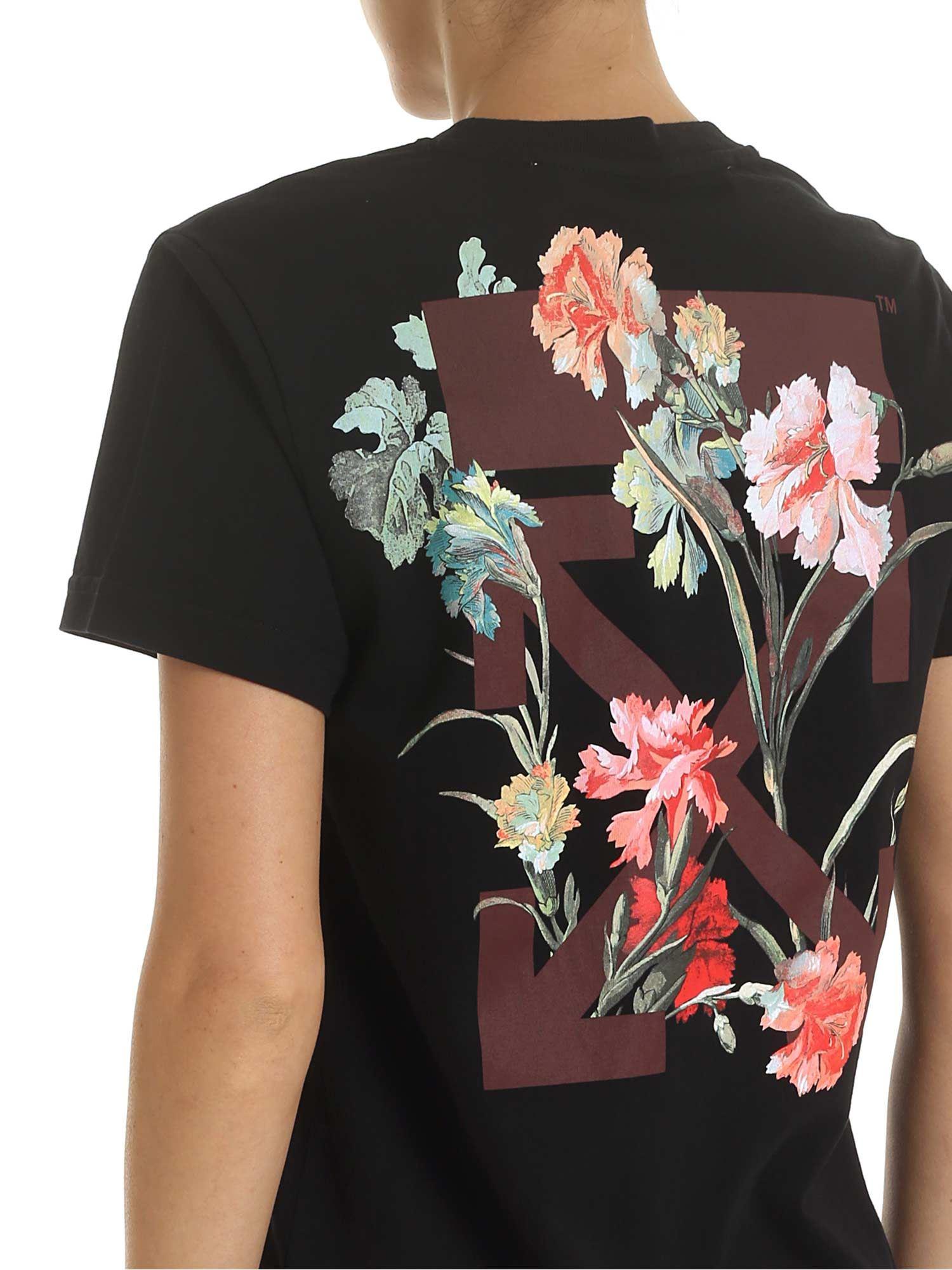 off white flower tee