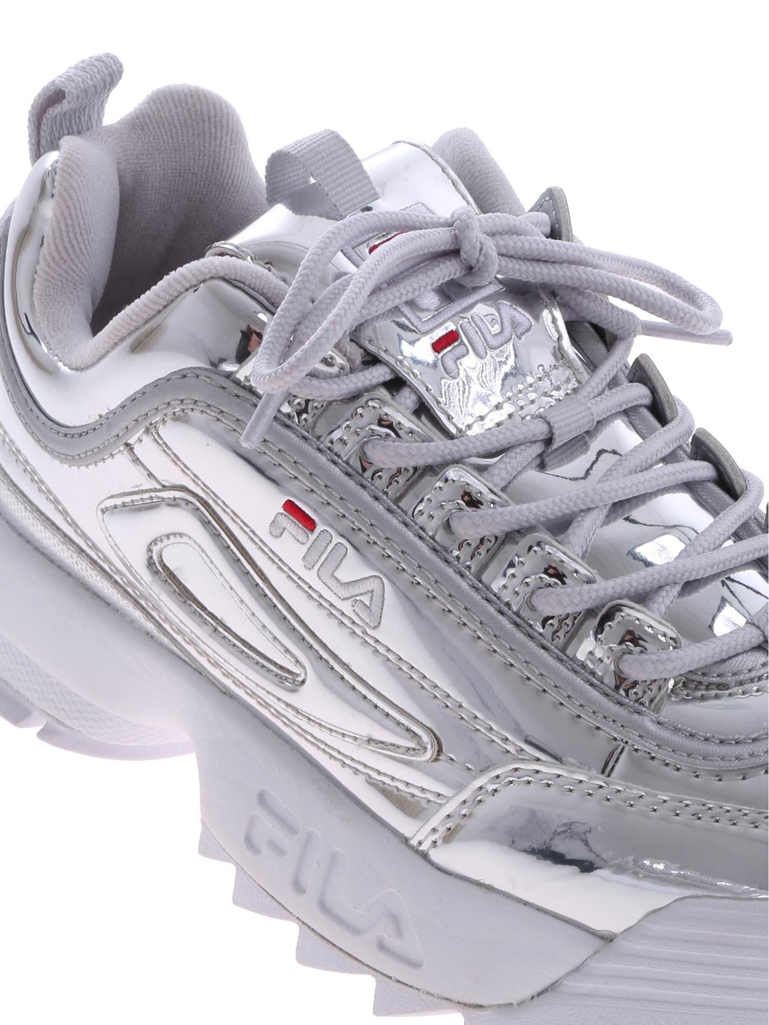 fila silver disruptor ii trainers junior