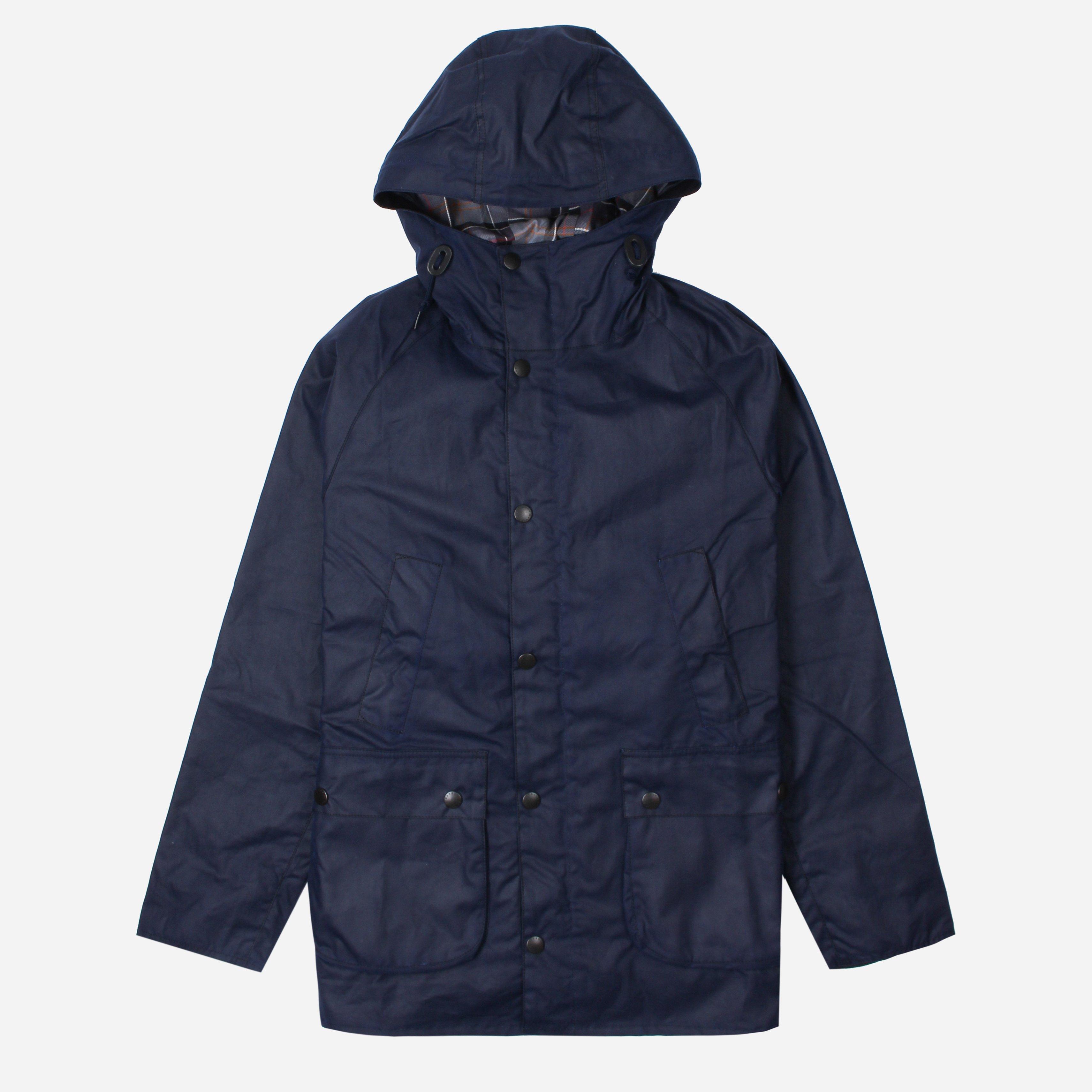 Barbour Bedale Hooded Wax Jacket in Navy (Blue) for Men Lyst