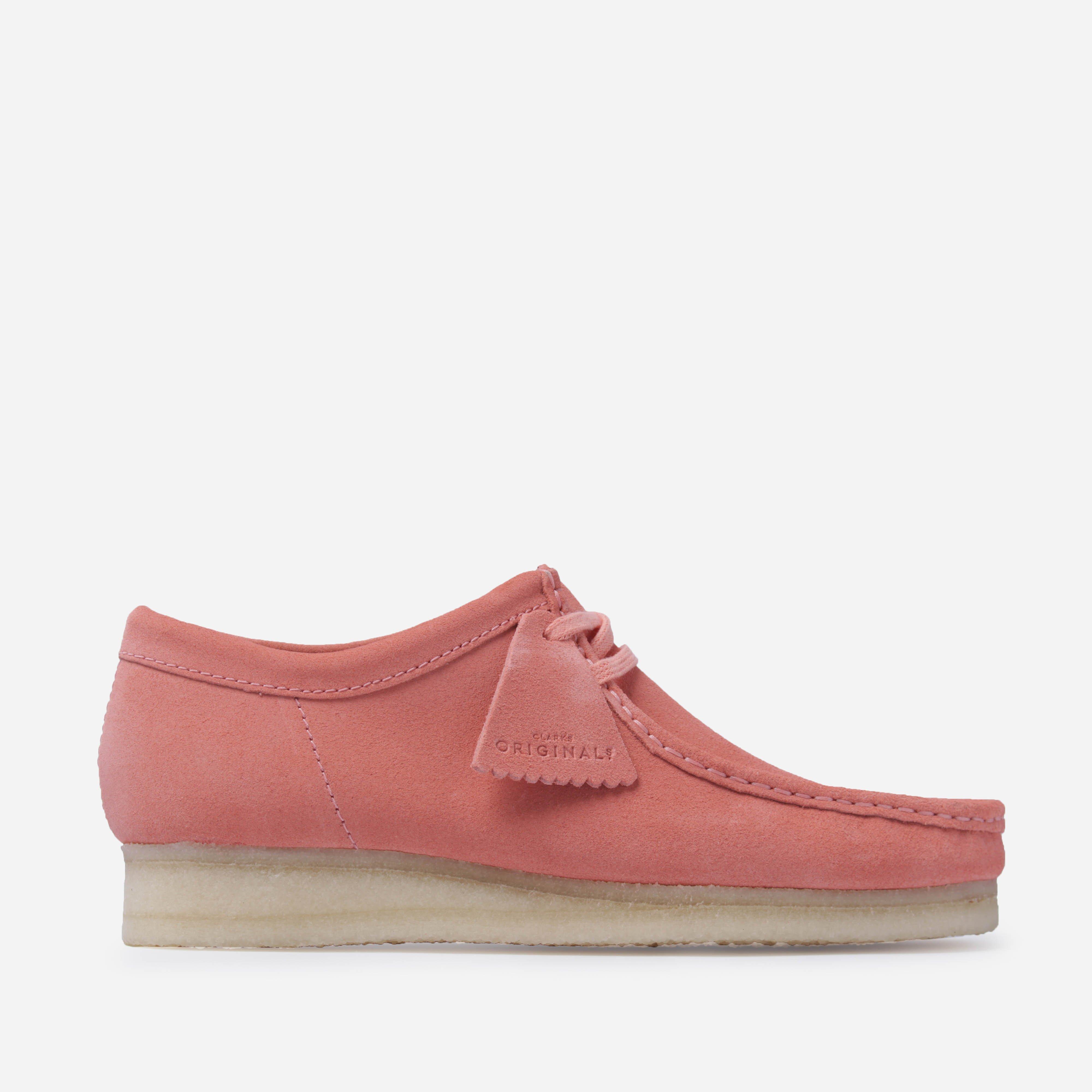 pink wallabee clarks