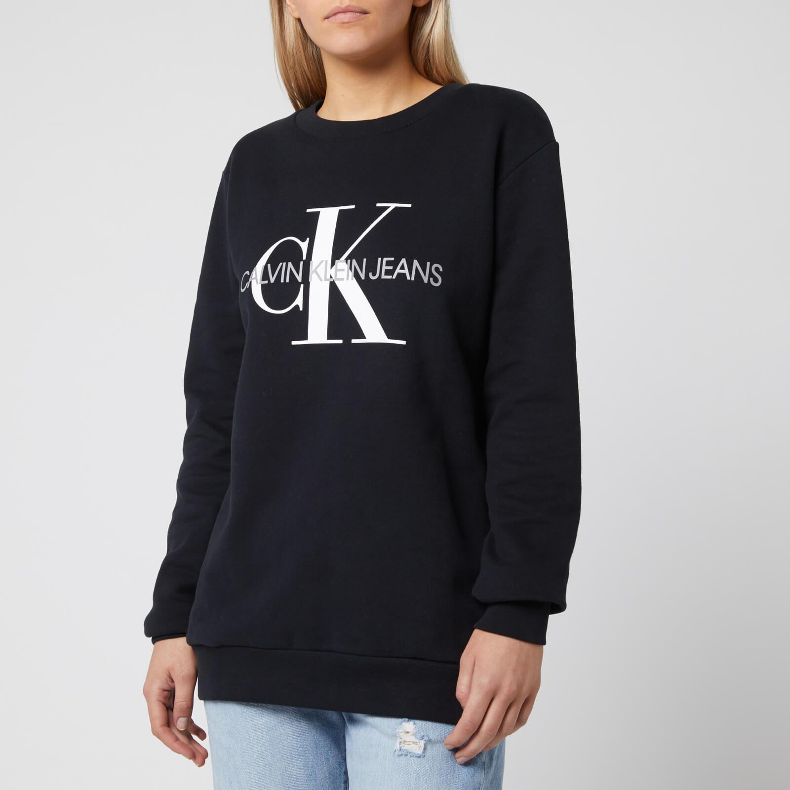 Calvin Klein Monogram Logo Sweatshirt in Black - Lyst
