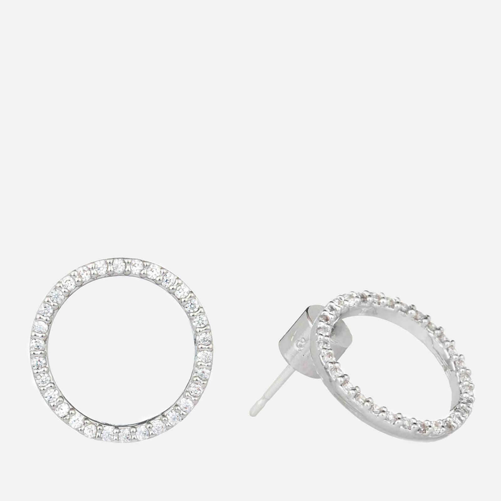 Astrid & Miyu Tuxedo Circle Earrings in Metallic - Lyst