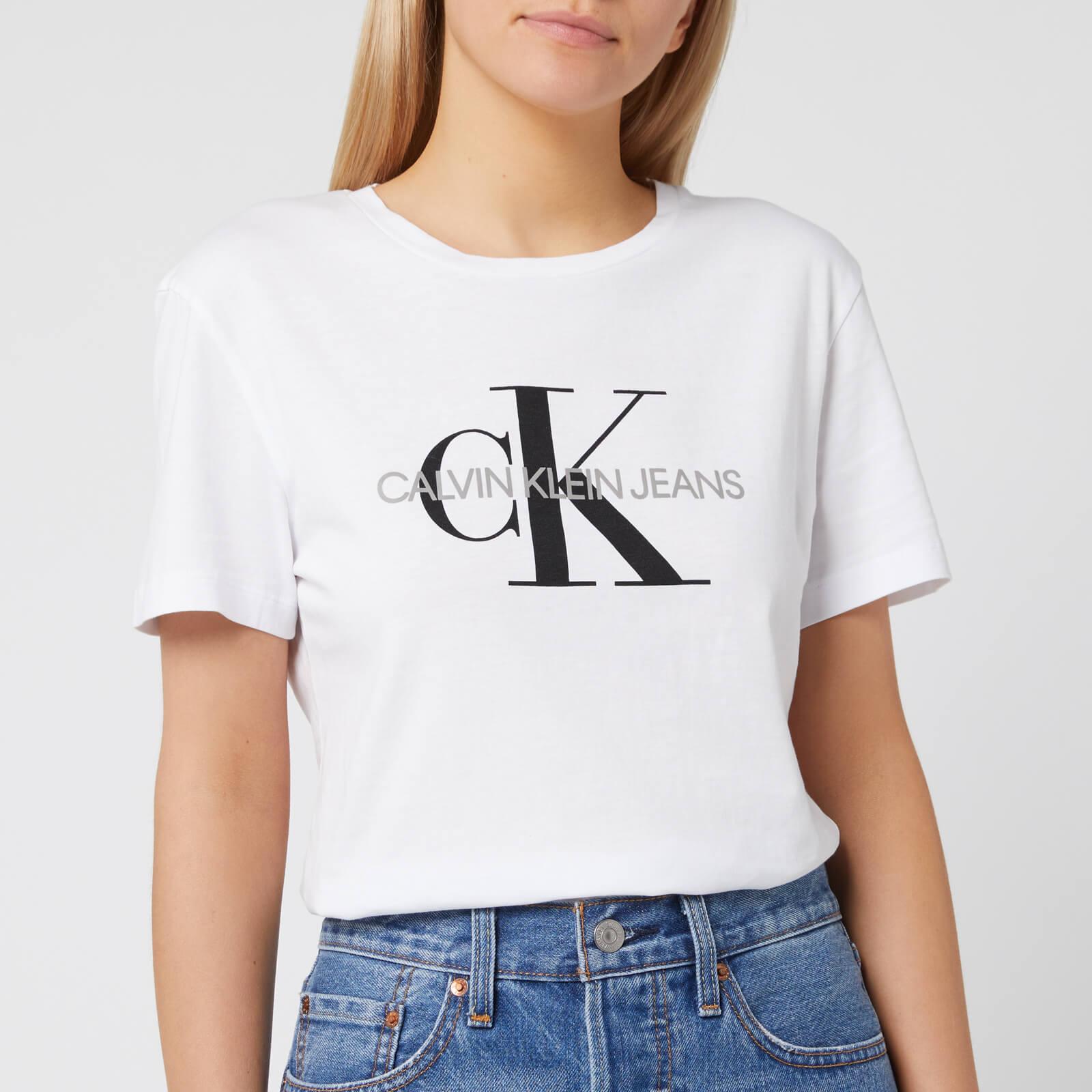 Calvin Klein Monogram Logo Regular Fit T-shirt in White - Lyst