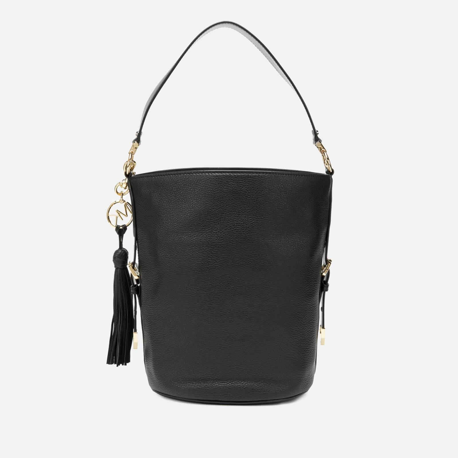 Lyst - MICHAEL Michael Kors Brooke Medium Bucket Messenger Bag in Black