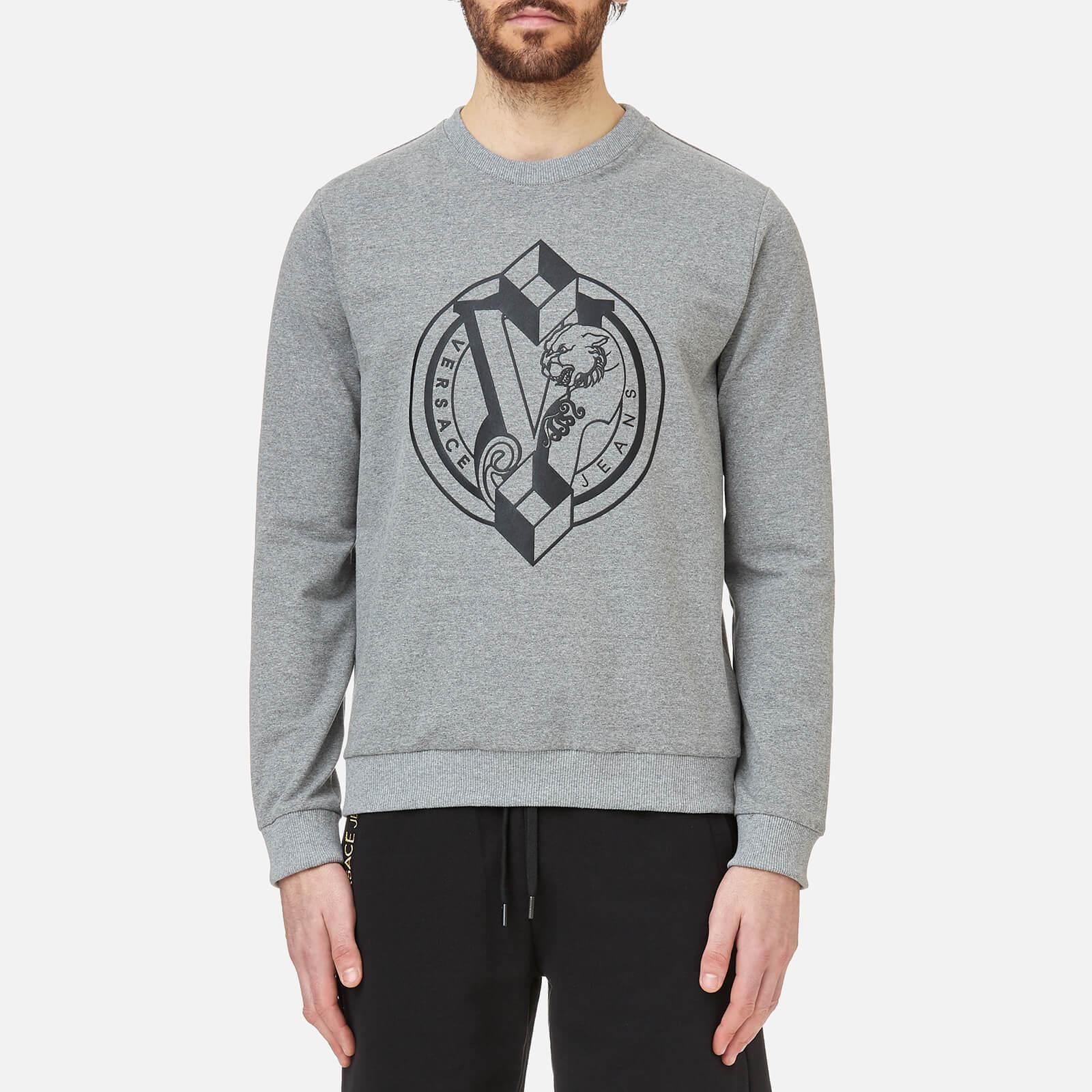 Lyst - Versace Jeans Chest Logo Sweatshirt in Gray for Men