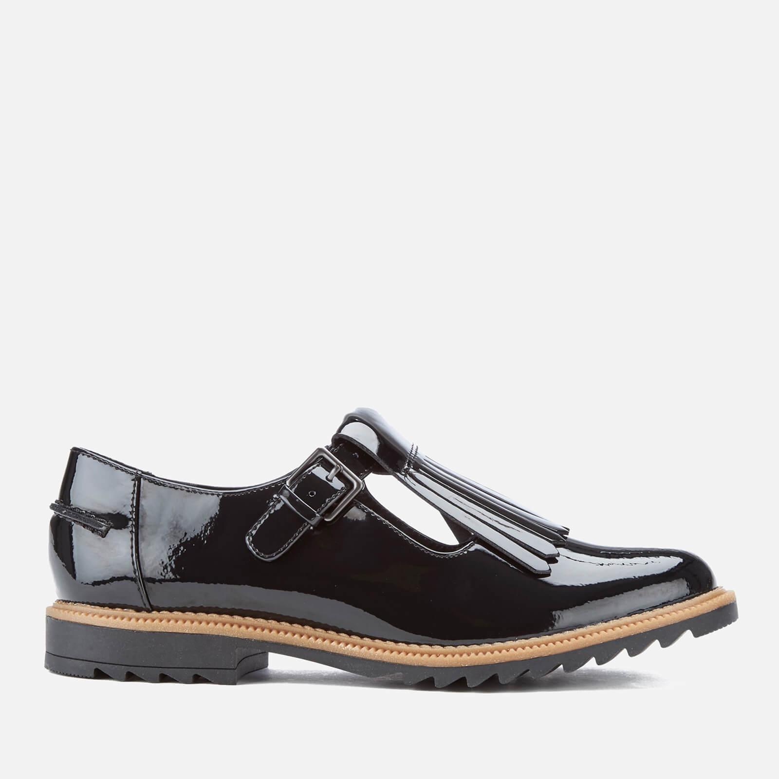 Lyst Clarks Griffin Mia Patent Frill T Bar Shoes In Black Gallery