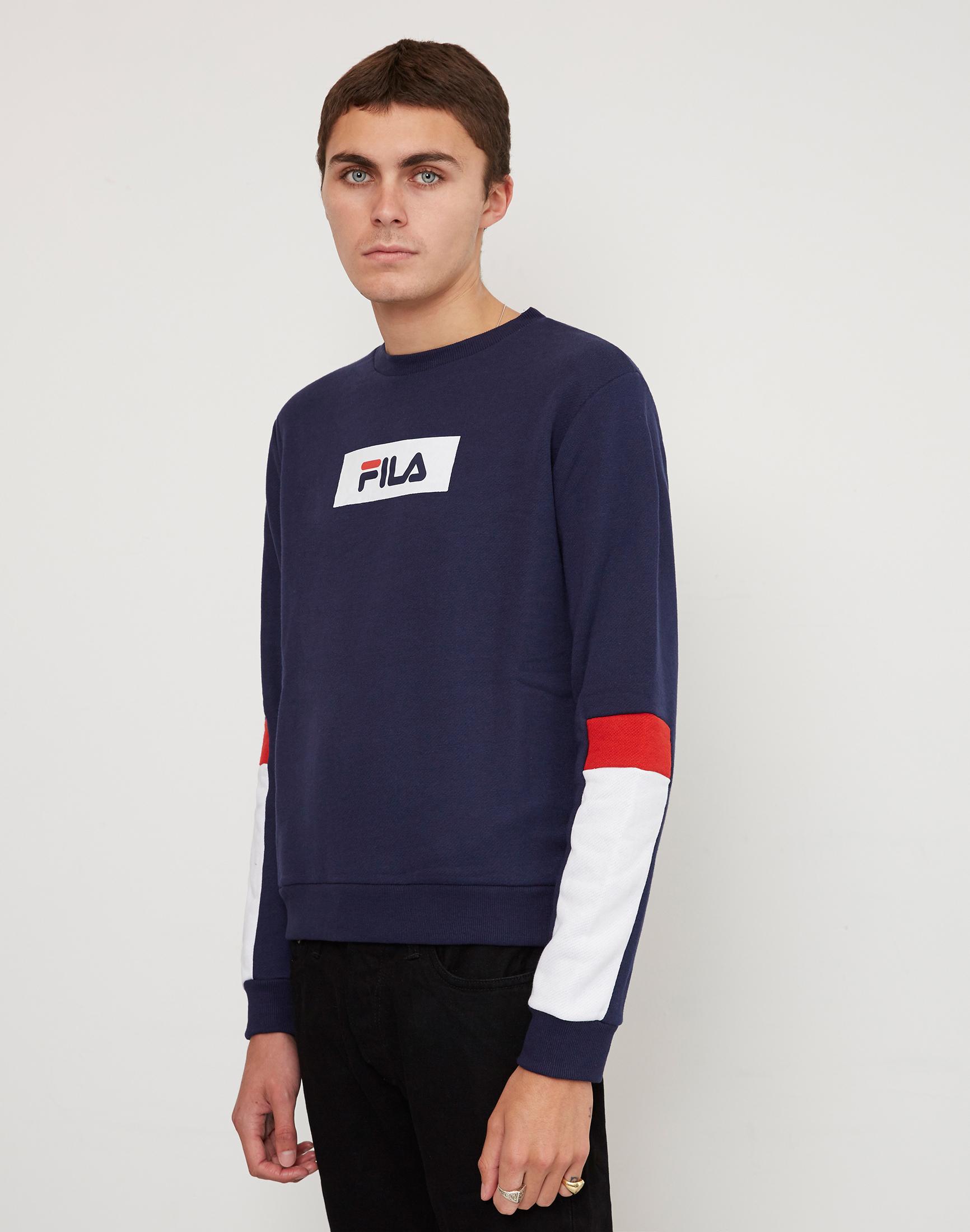 Lyst - Fila Tommy Fashion Crew Neck Sweatshirt Navy in Blue for Men