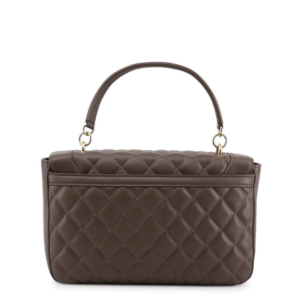 Moschino Love Quilted Faux Leather Crossbody Bag in Brown - Lyst