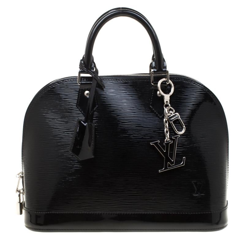 Lyst - Louis Vuitton Black Electric Epi Alma Pm Bag in Black