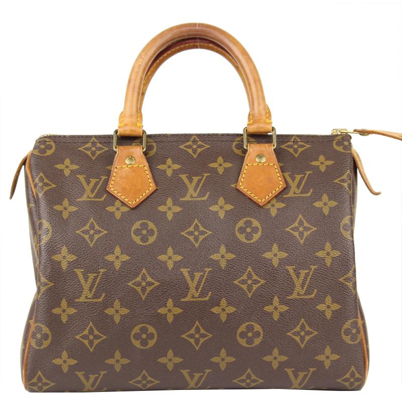 Lyst - Louis Vuitton Monogram Canvas Speedy 25 Bag in Brown