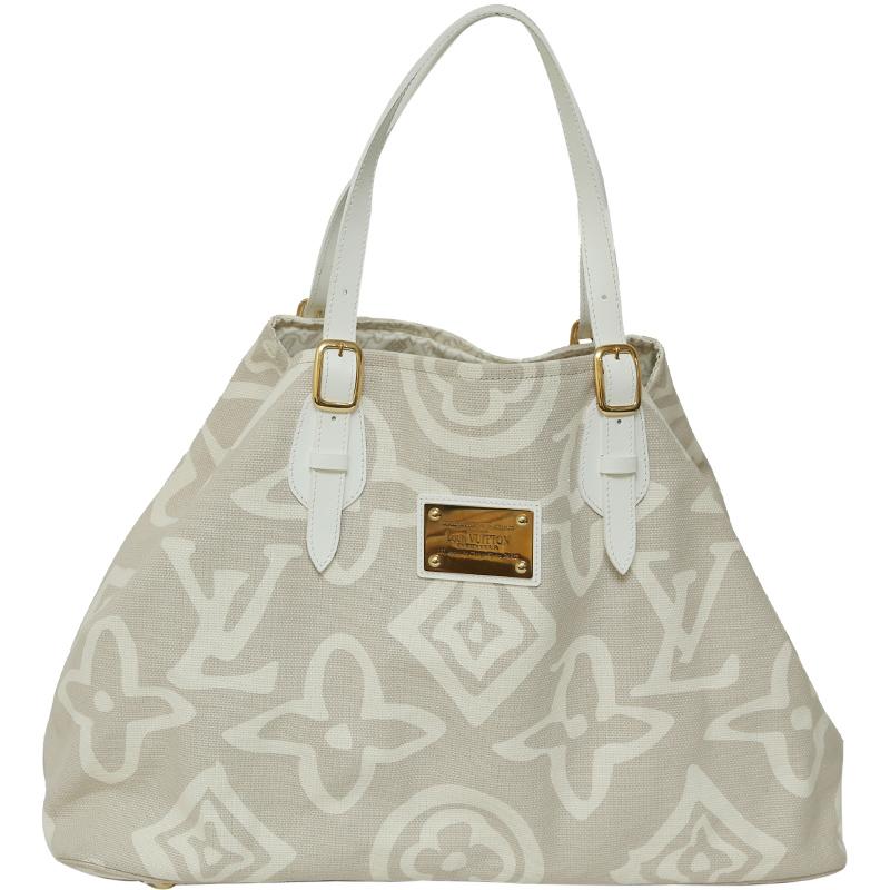 Lyst - Louis Vuitton Canvas Limited Edition Tahitienne Cabas Gm Bag in Natural