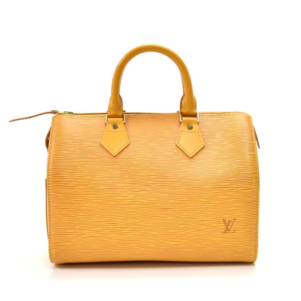Louis Vuitton Tassil Yellow Epi Leather Speedy 25 Bag in Yellow - Lyst
