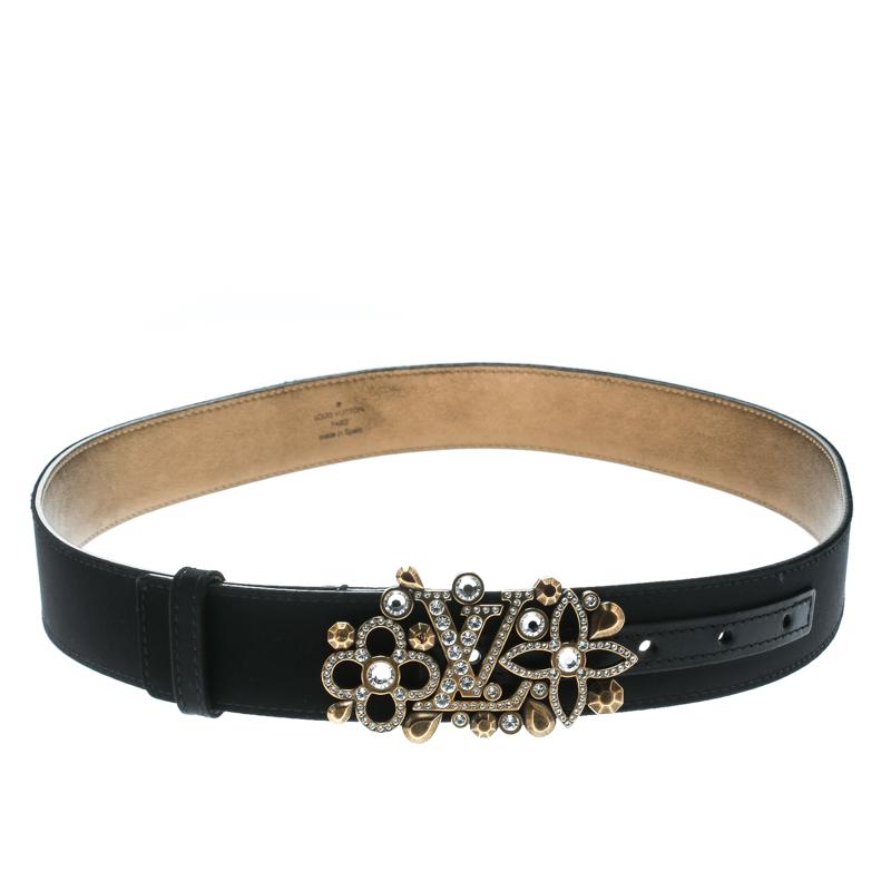 Lyst - Louis Vuitton Black Leather Belts in Black - Save 20%