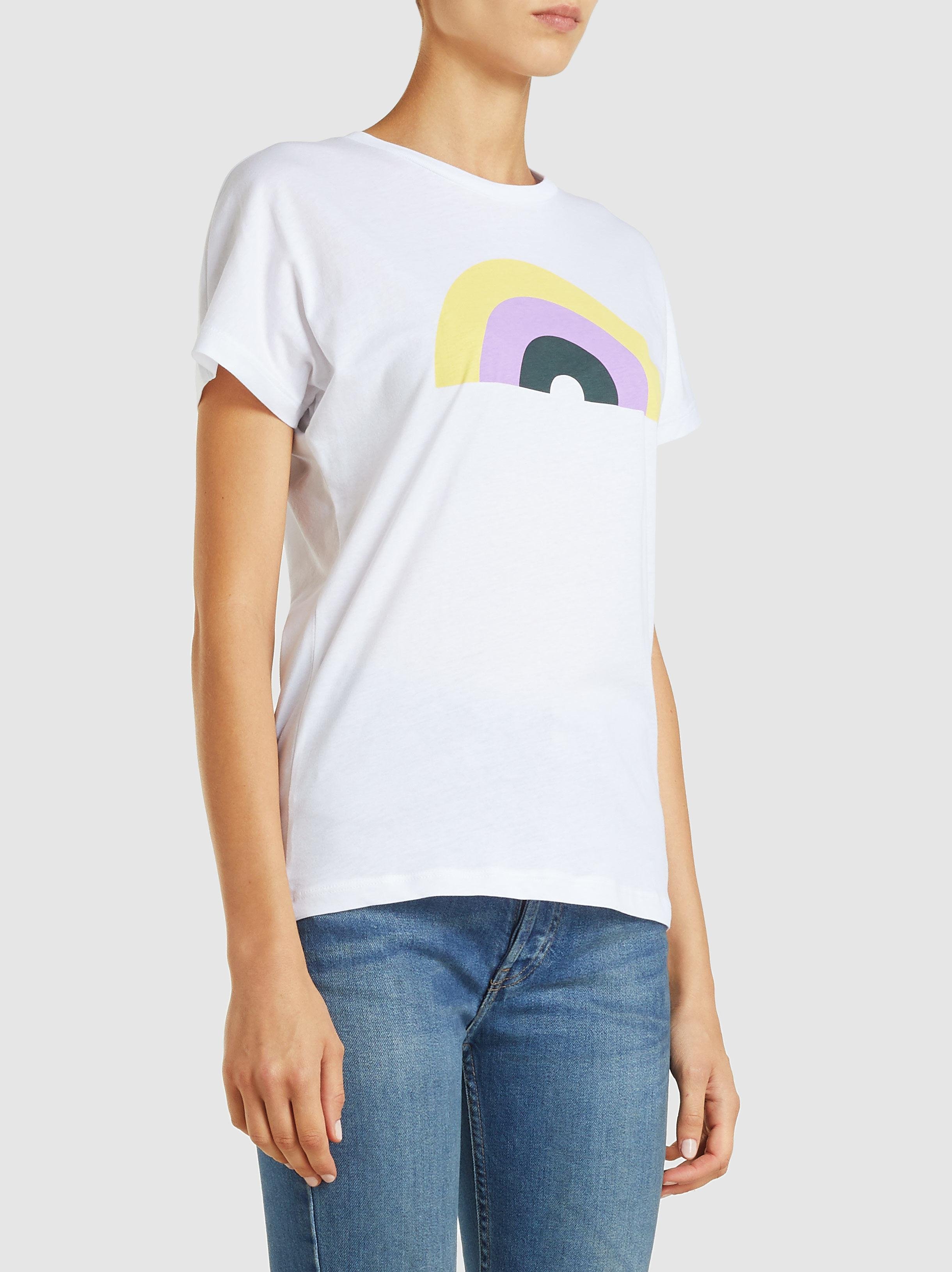 Lyst - Baum und Pferdgarten Eira Rainbow Printed Cotton T-shirt in White