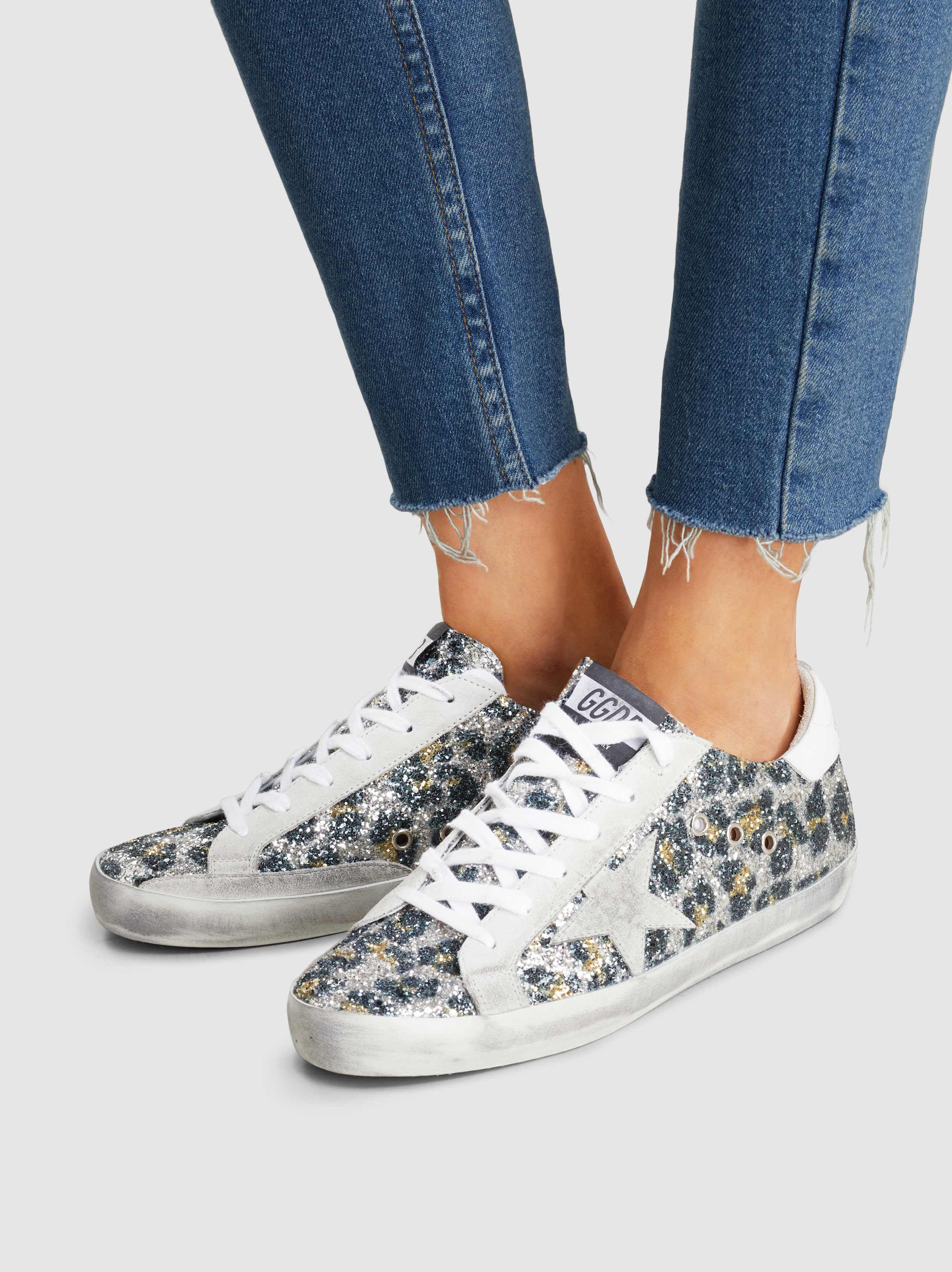 Lyst - Golden Goose Deluxe Brand Superstar Leopard Glitter Low-top Sneakers