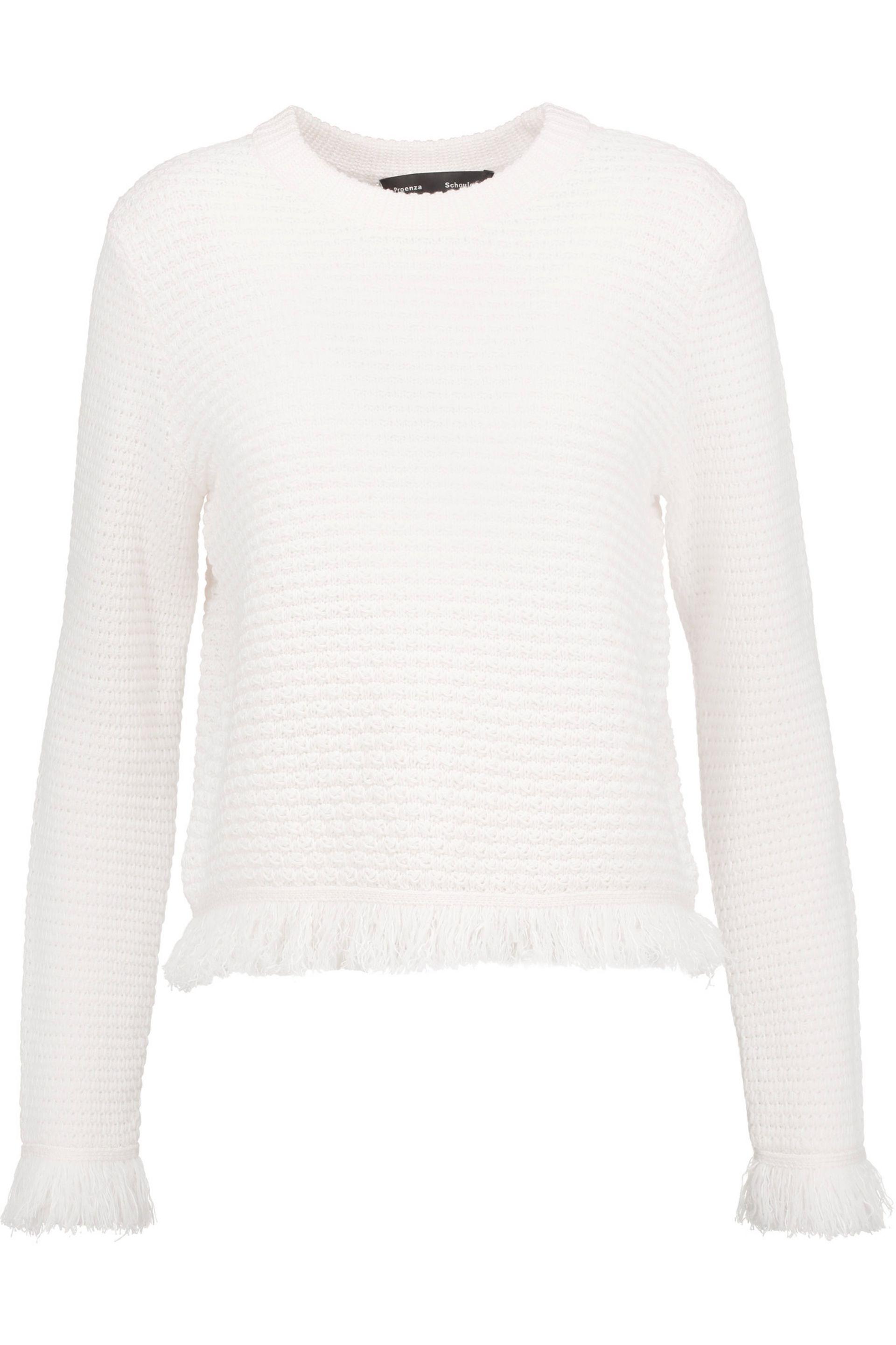 Wool White Sweater Schouler Blend Proenza Color 4qwS8gg5