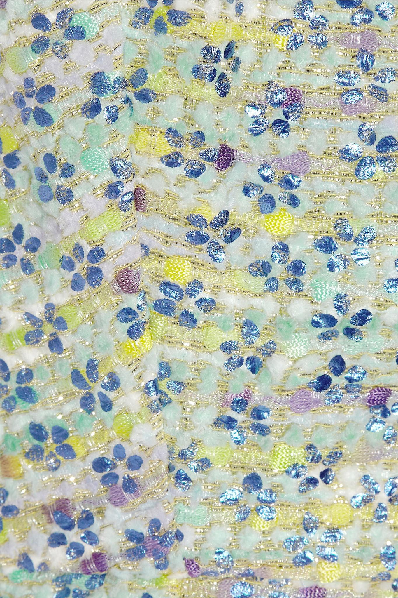 Lyst J.Crew Acid Daisy Bouclétweed Dress in Green