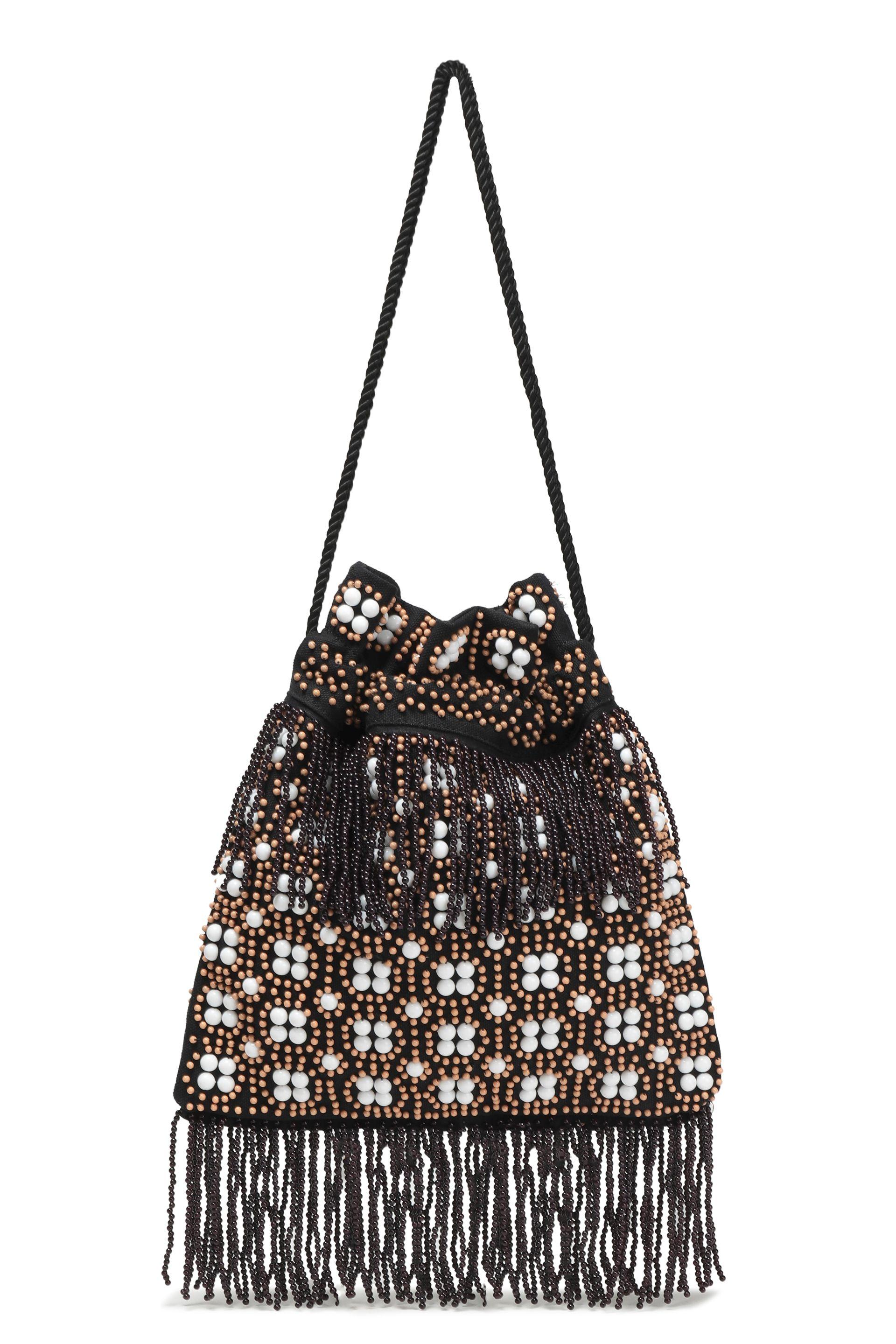 staud beaded shoulder bag