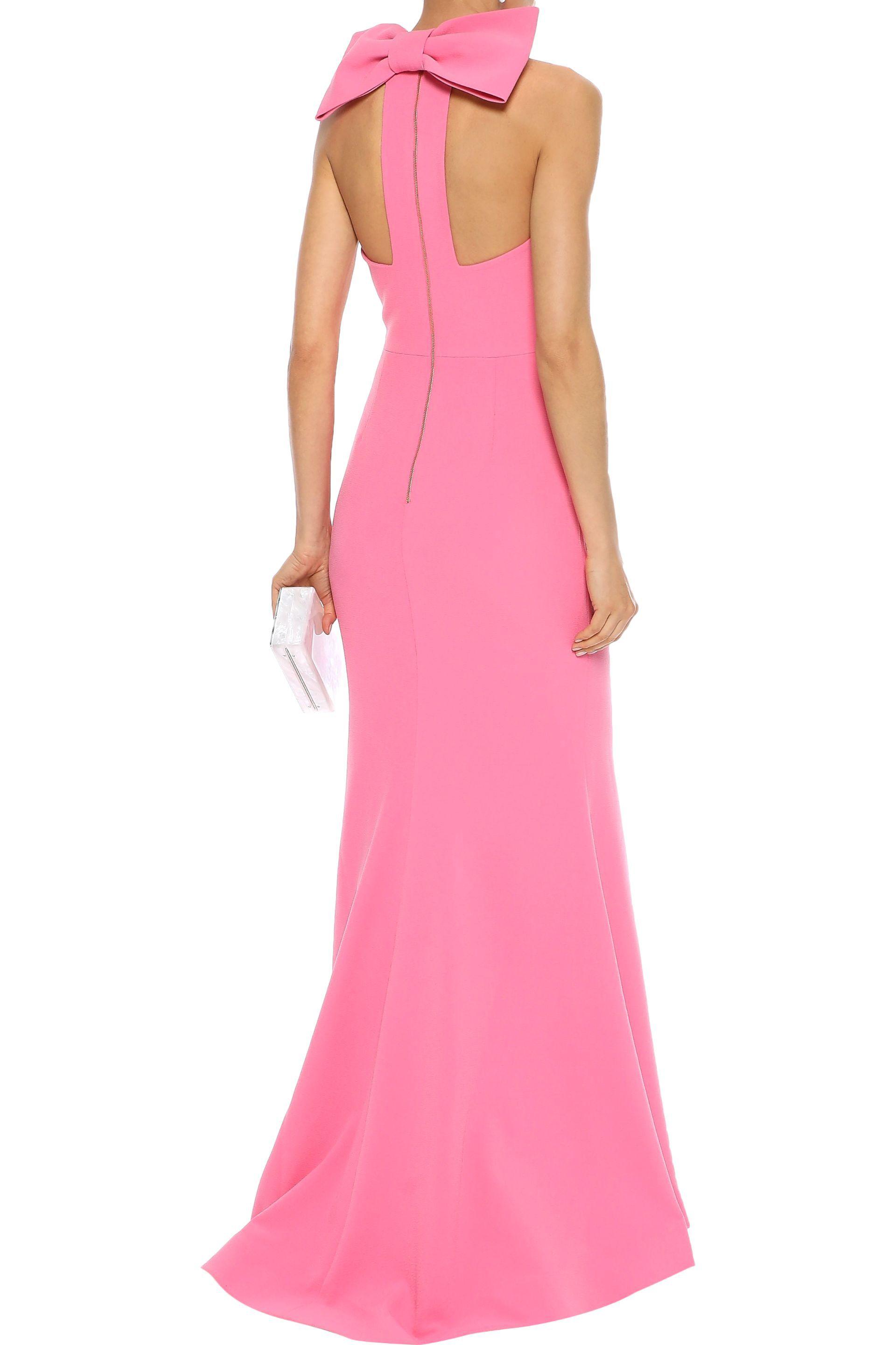 Rebecca Vallance Love Bow-embellished Cady Gown Pink in Pink - Lyst