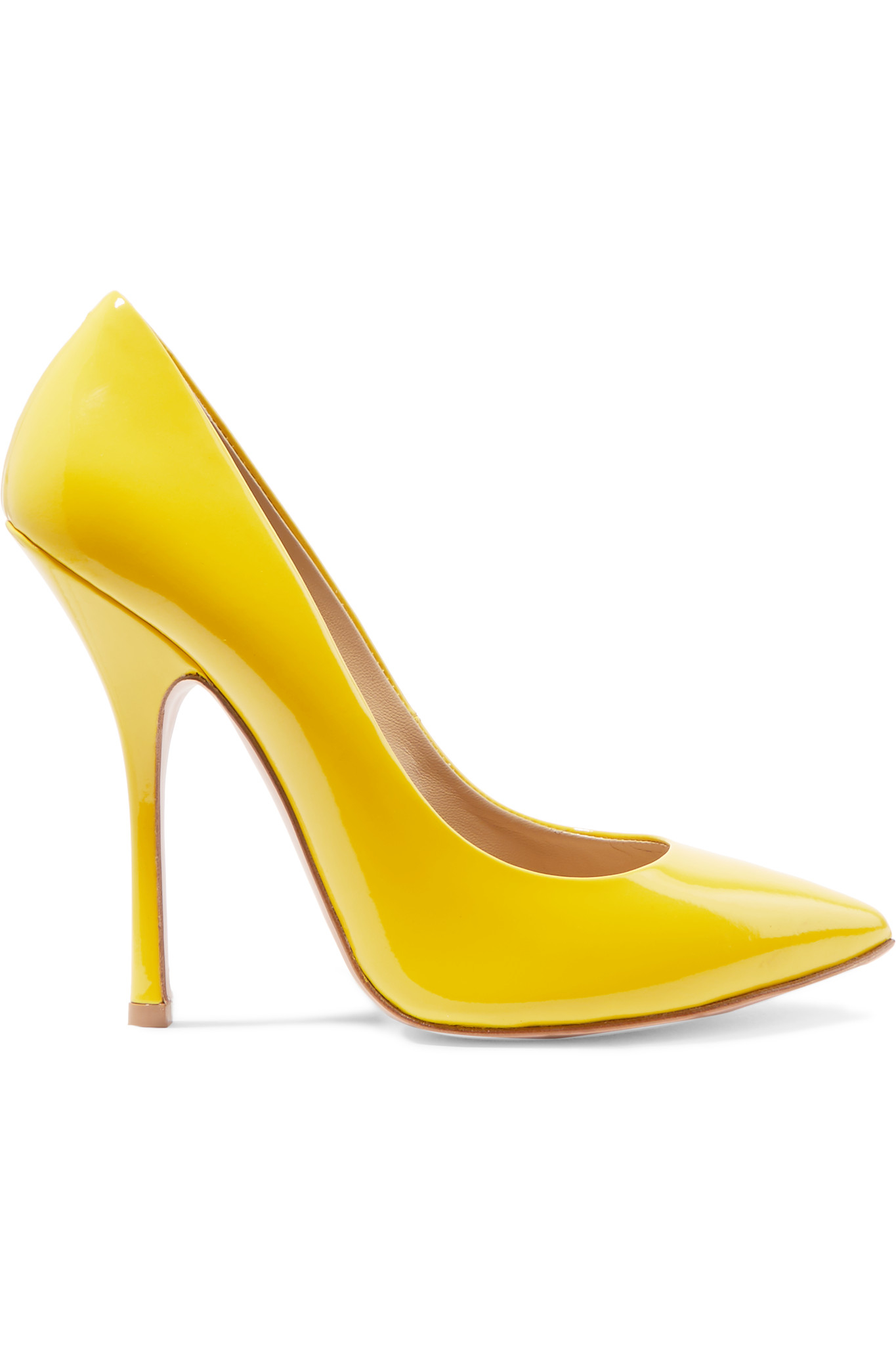 Lyst - Giuseppe zanotti Neon Patent-leather Pumps in Yellow