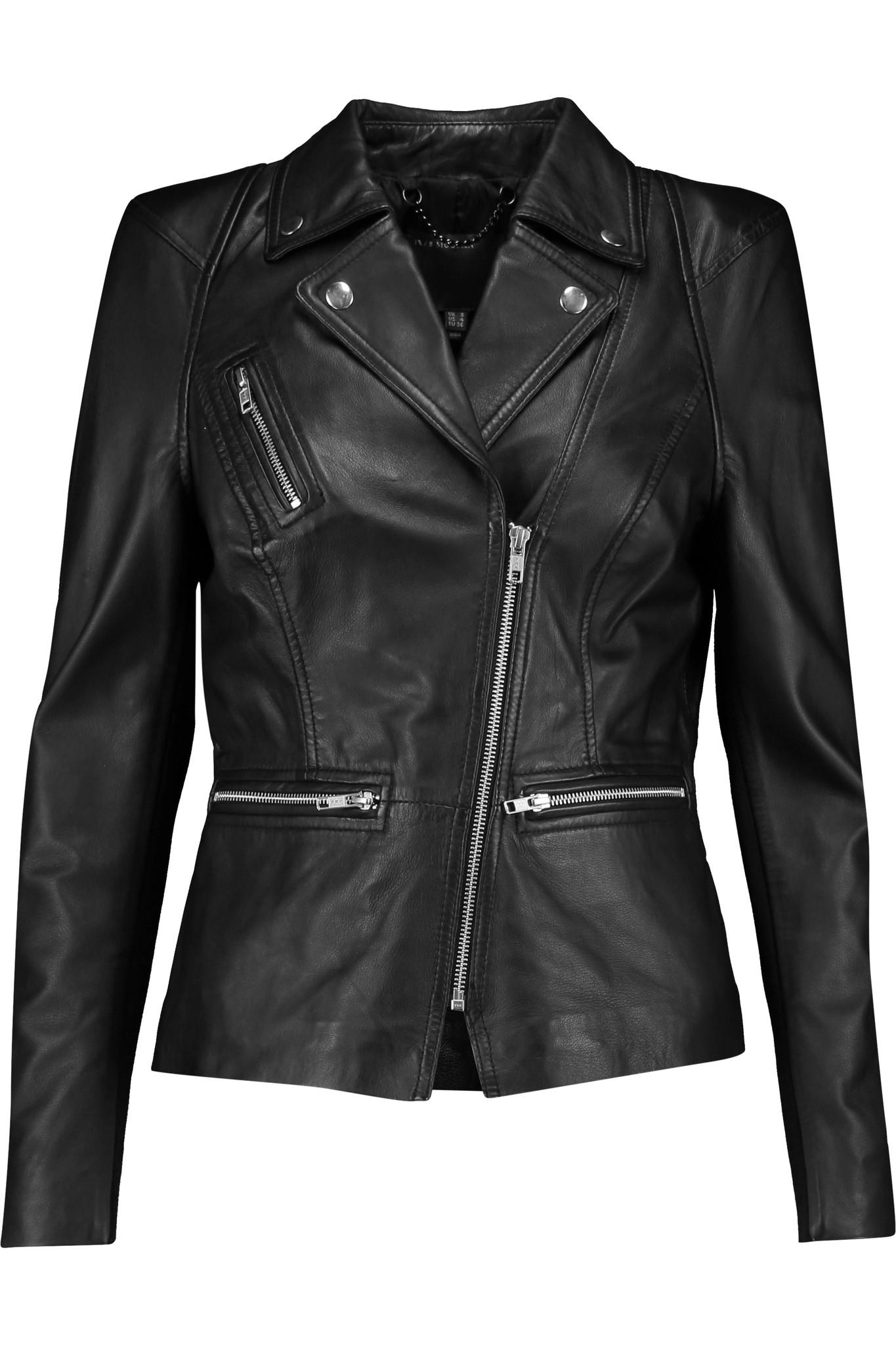 Lyst - Muubaa Kajana Leather Biker Jacket in Black