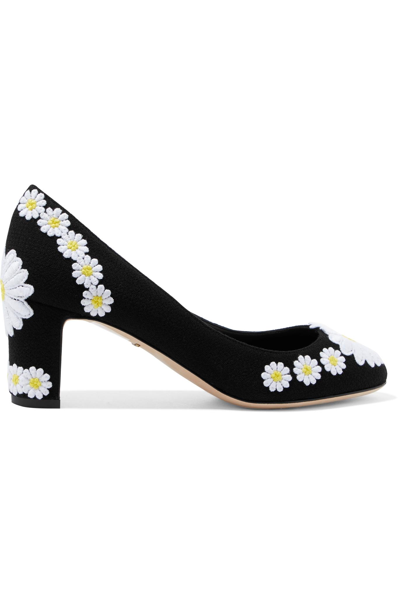 Dolce And Gabbana Floral Leather Court Shoes Dolce And Gabbana Floral Leather Court Shoes