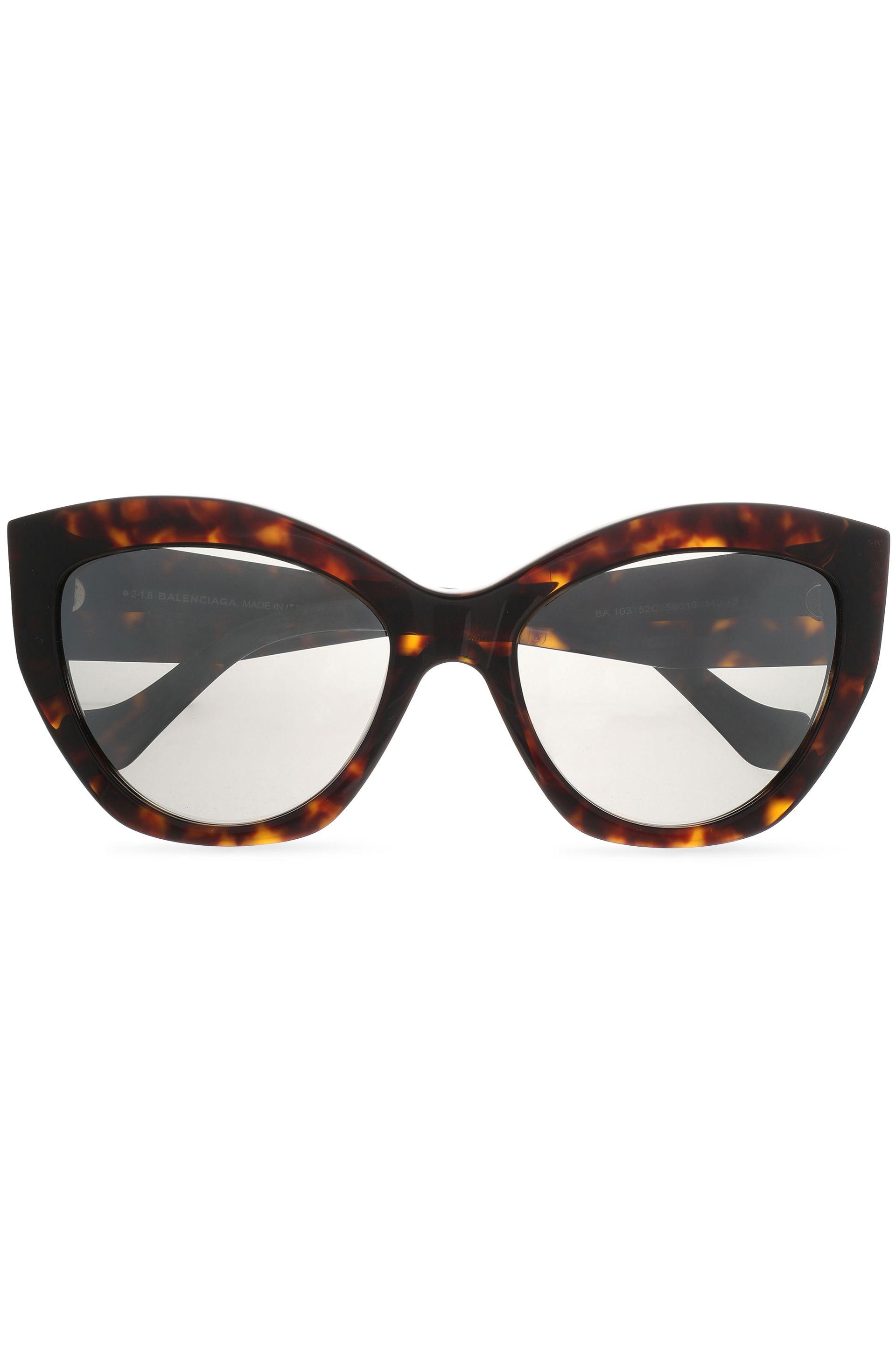 Balenciaga Cat-eye Tortoiseshell Acetate Sunglasses Dark Brown - Lyst