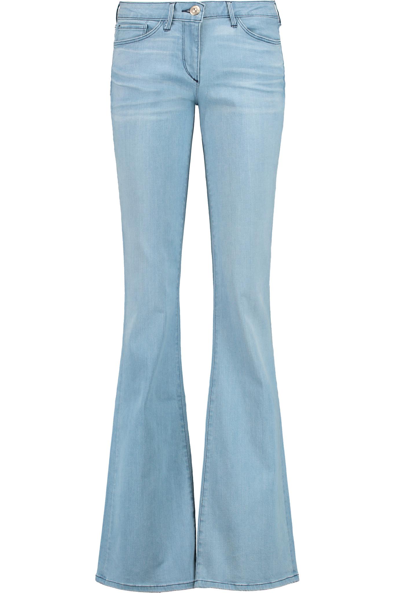 Lyst - 3x1 Low-rise Flared Jeans in Blue